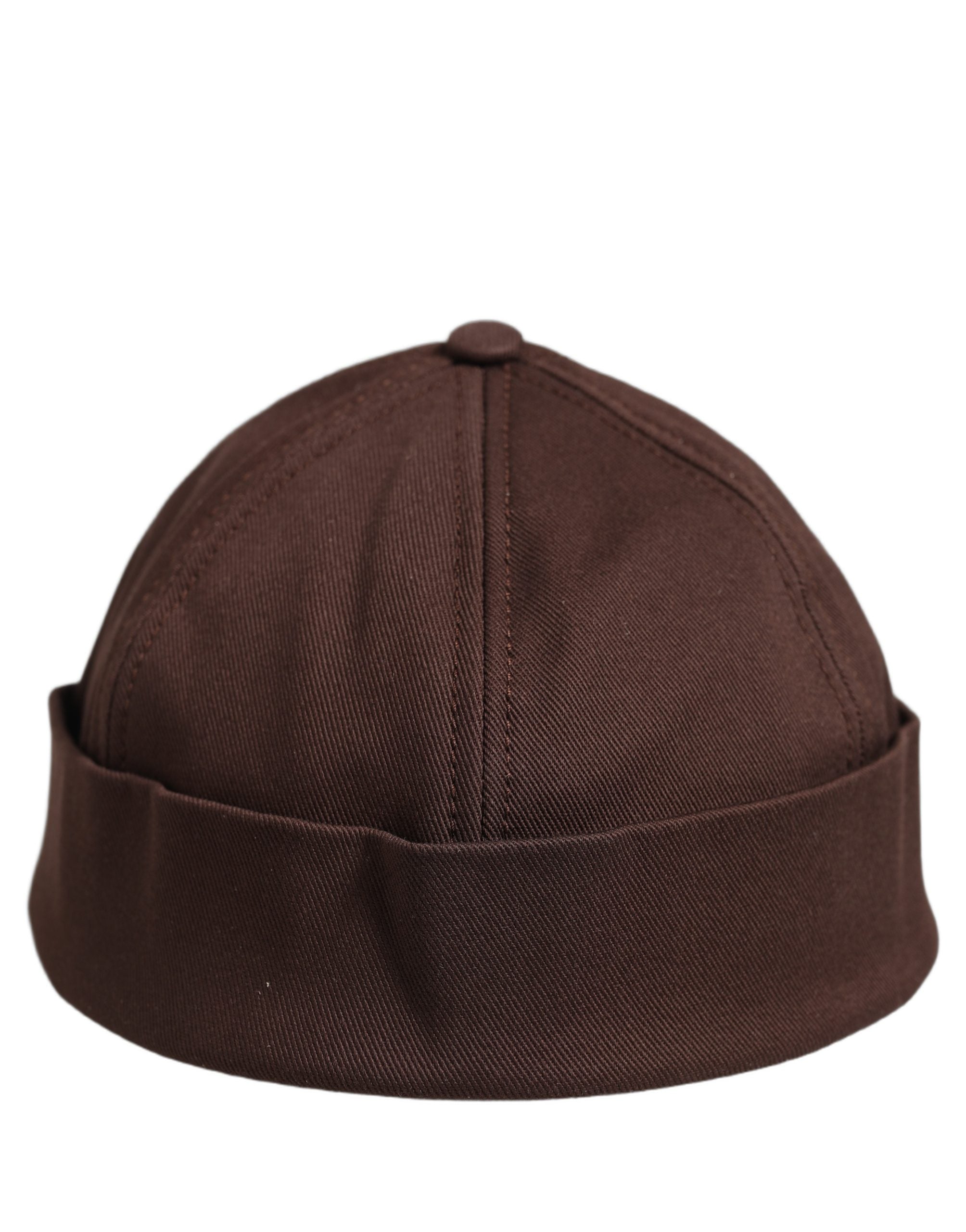 Dolce & Gabbana Men Brown Cotton Docker Capello Brimless Hat