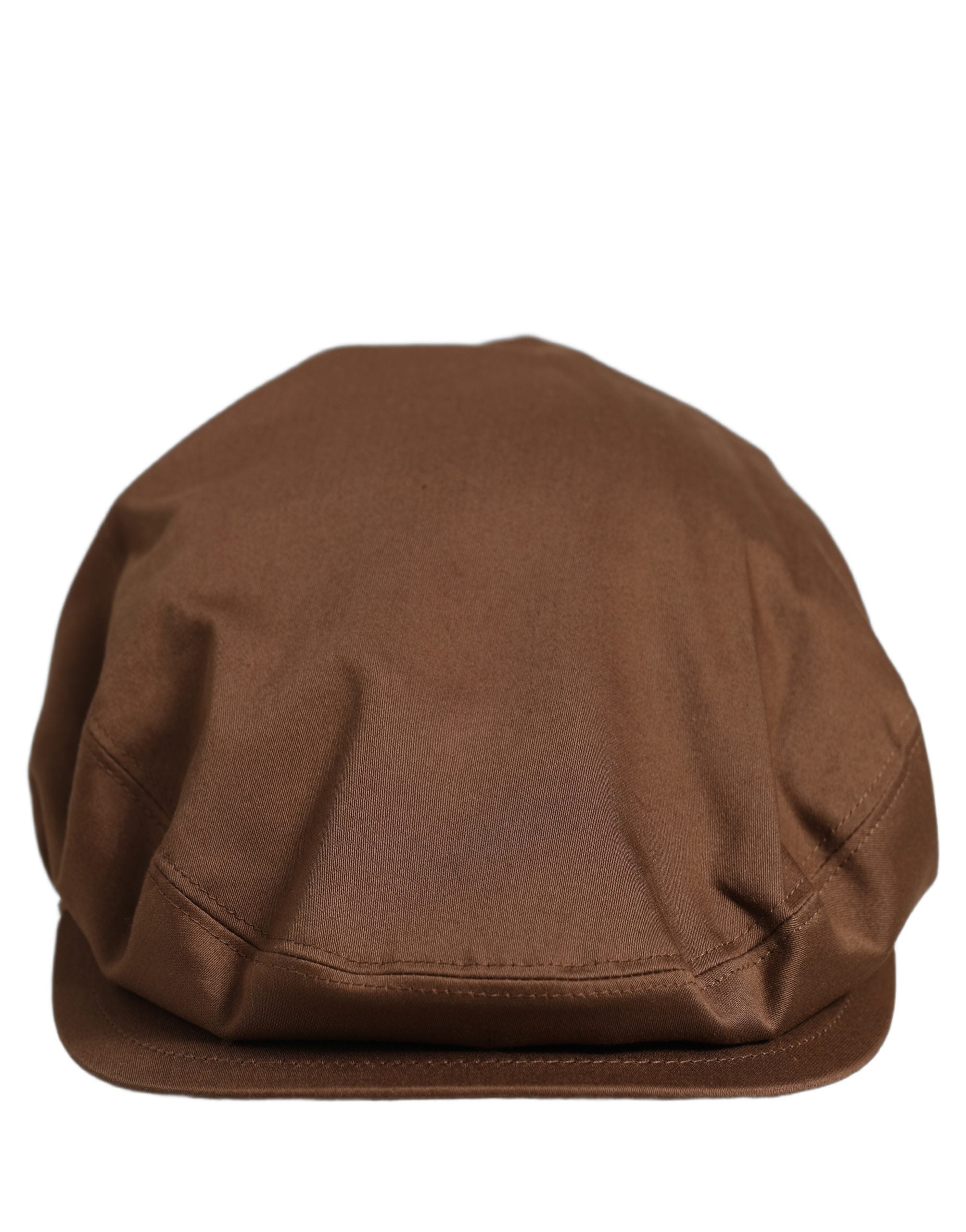 Dolce & Gabbana Men Brown Cotton Newsboy Capello Cabbie Hat