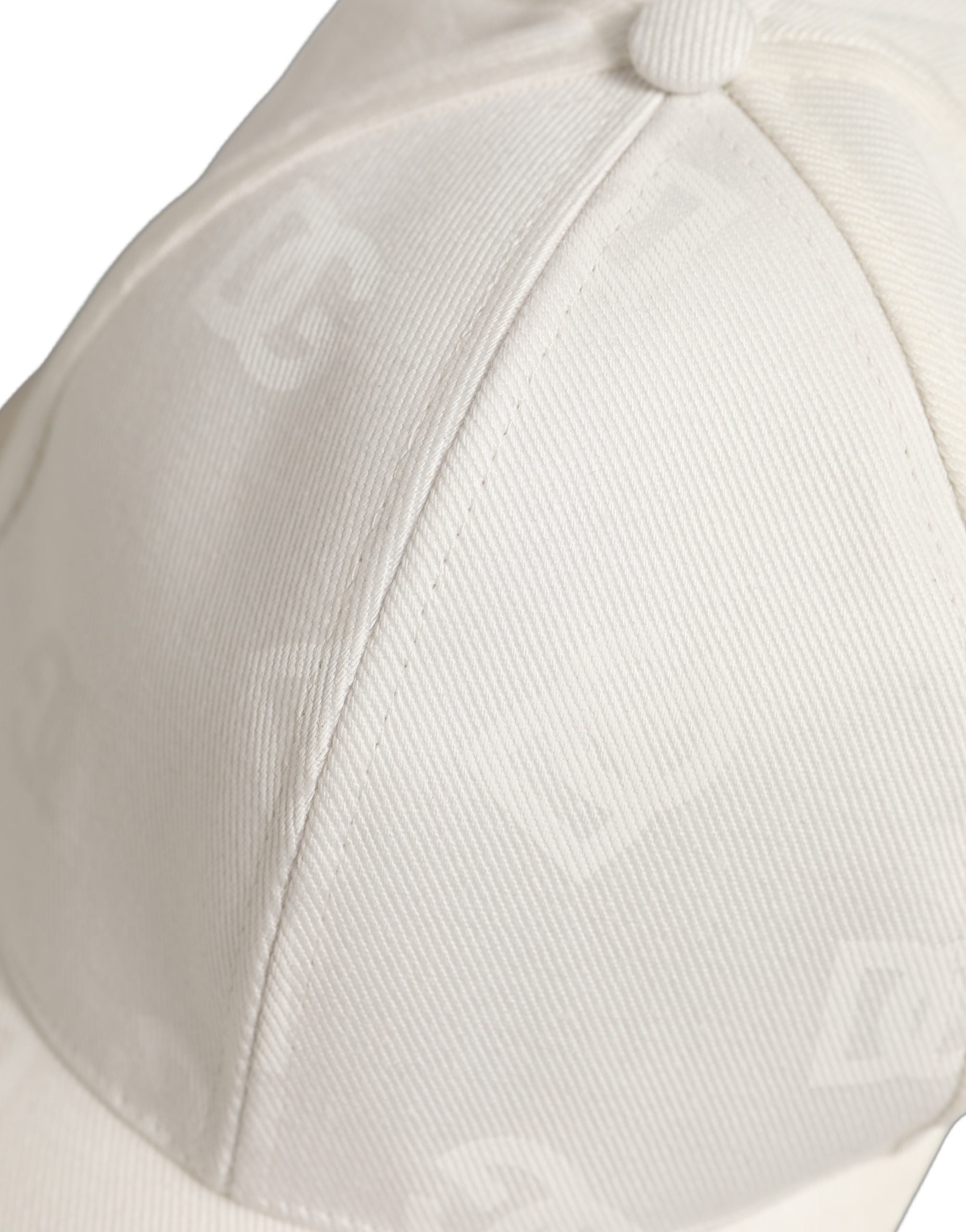 Dolce & Gabbana Men White Cotton Stretch Baseball Capello Hat