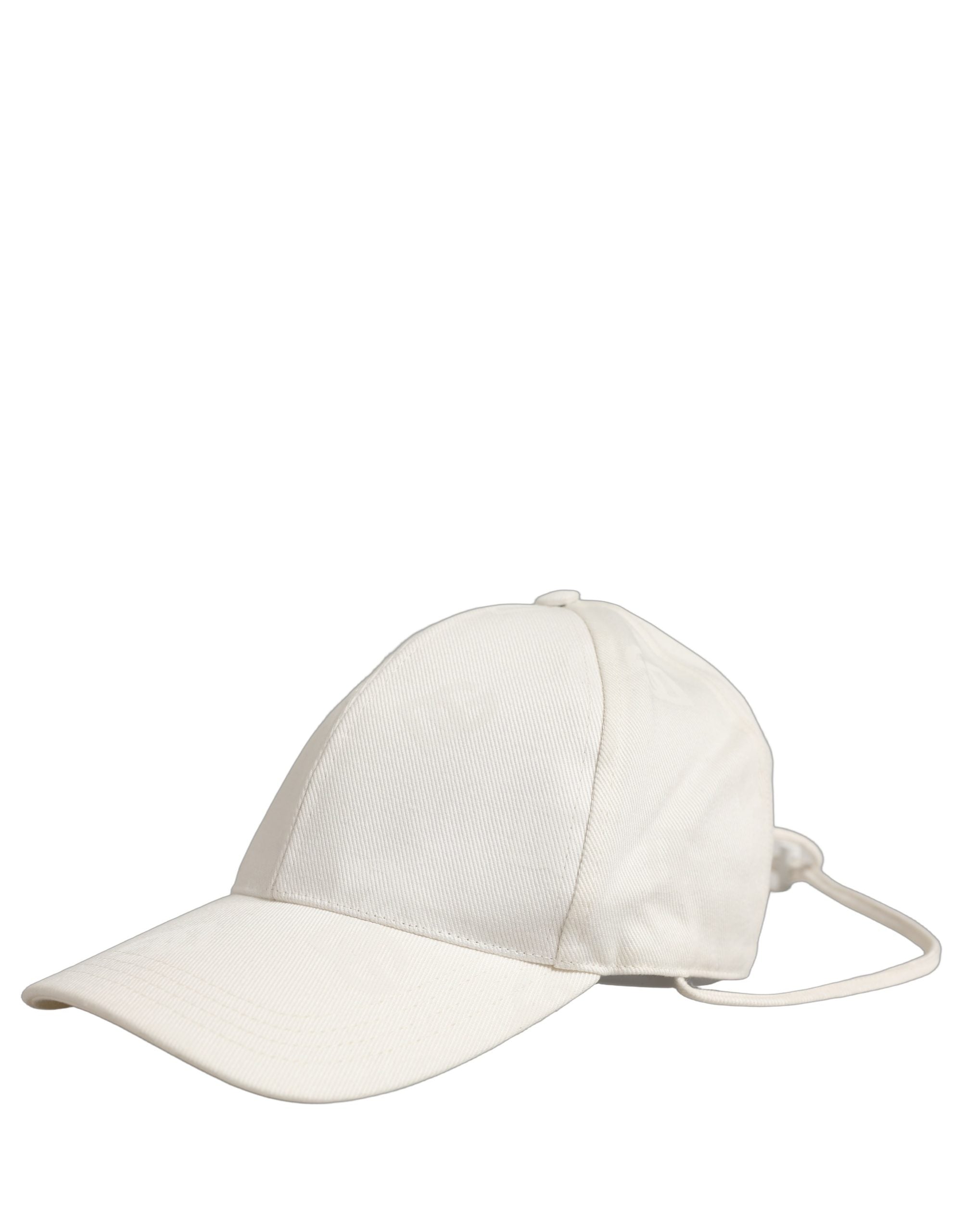 Dolce & Gabbana Men White Cotton Stretch Baseball Capello Hat
