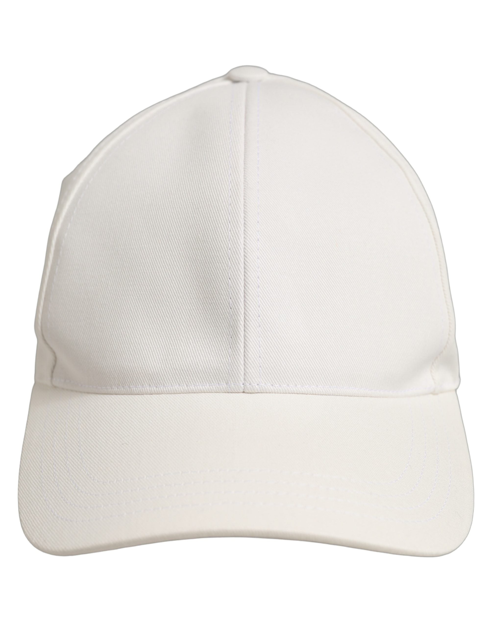 Dolce & Gabbana Men White Cotton Baseball Capello 6 Panels Hat