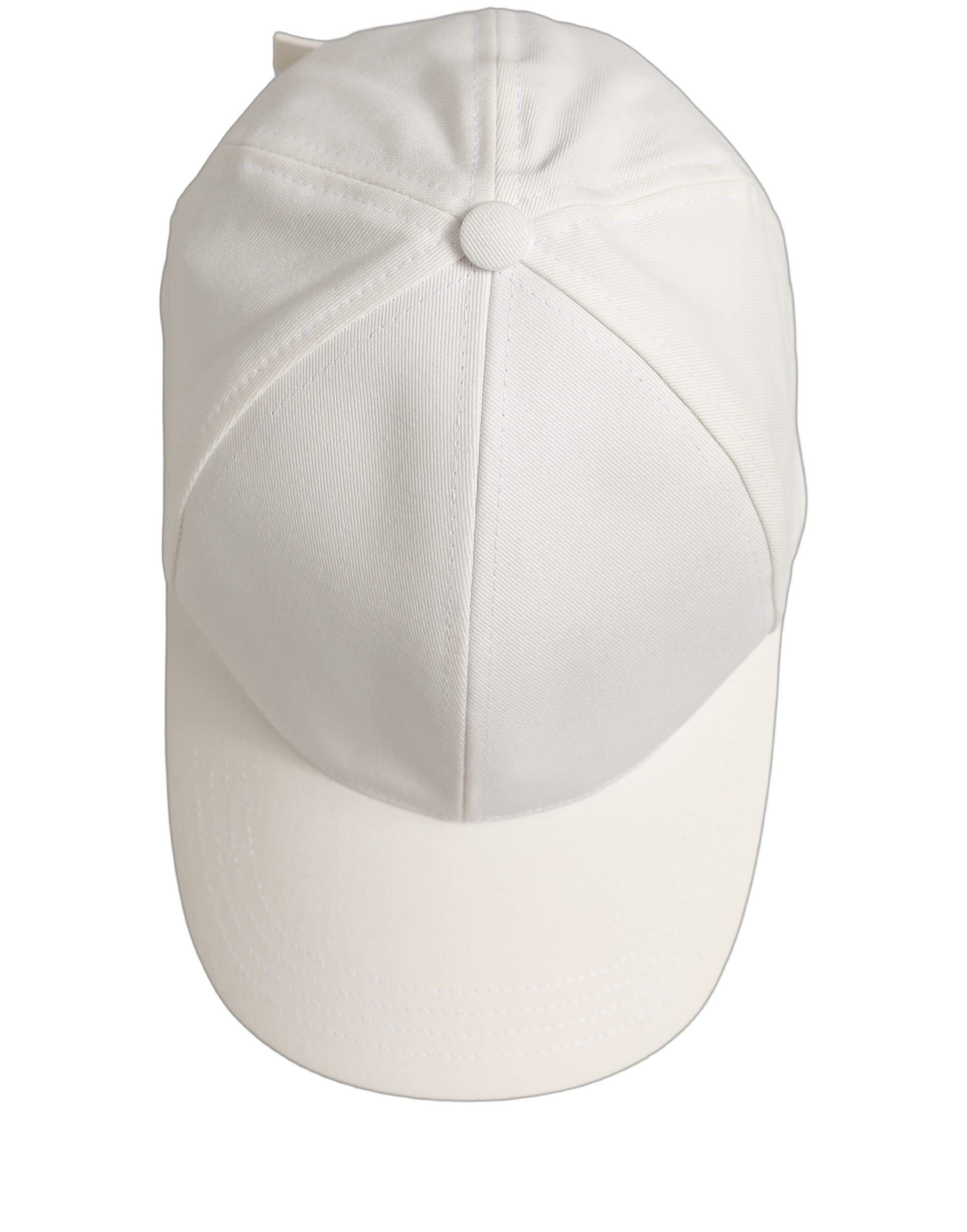 Dolce & Gabbana Men White Cotton Baseball Capello 6 Panels Hat