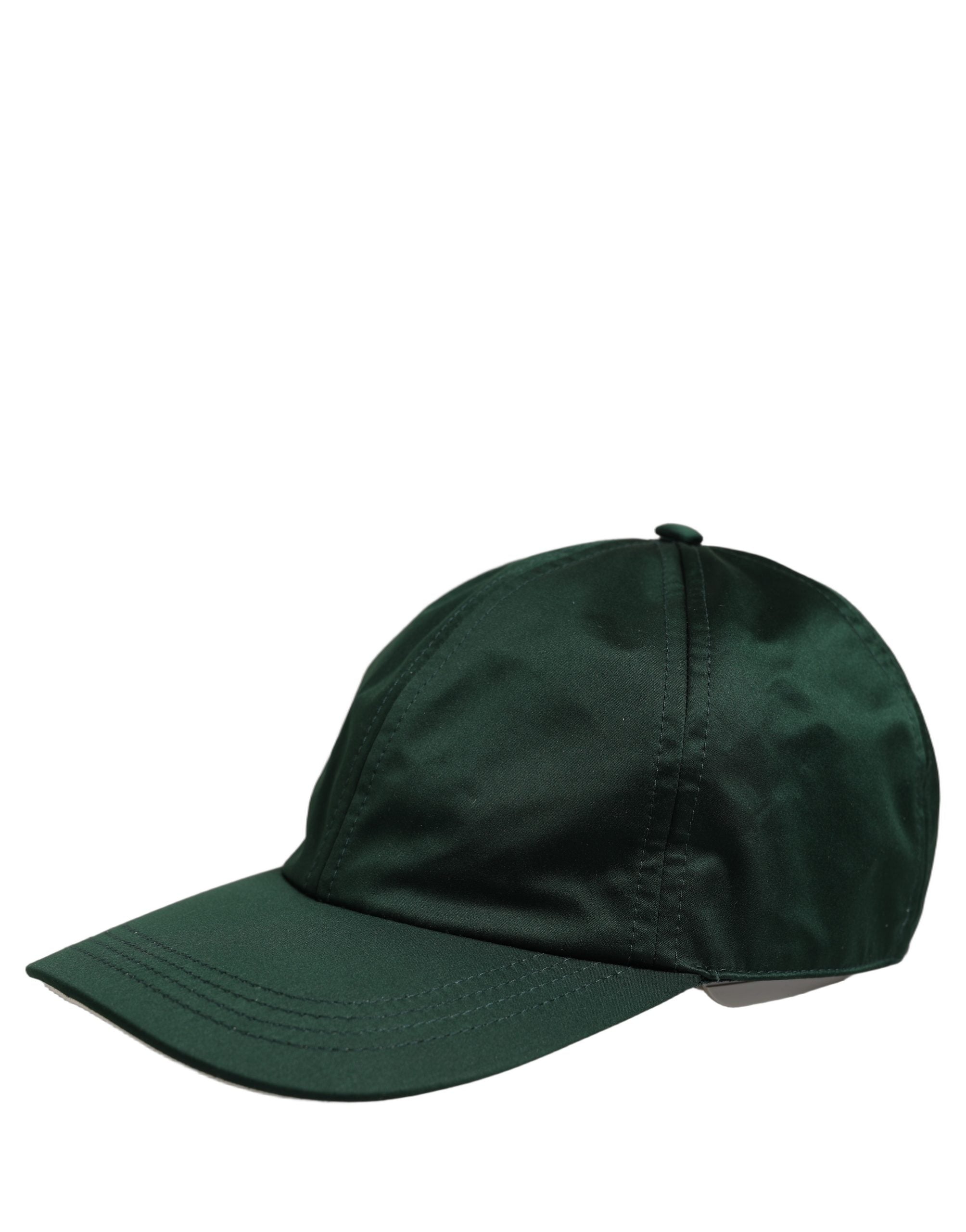 Dolce & Gabbana Men Deep Green Cotton Baseball Cap 6 Panels Hat