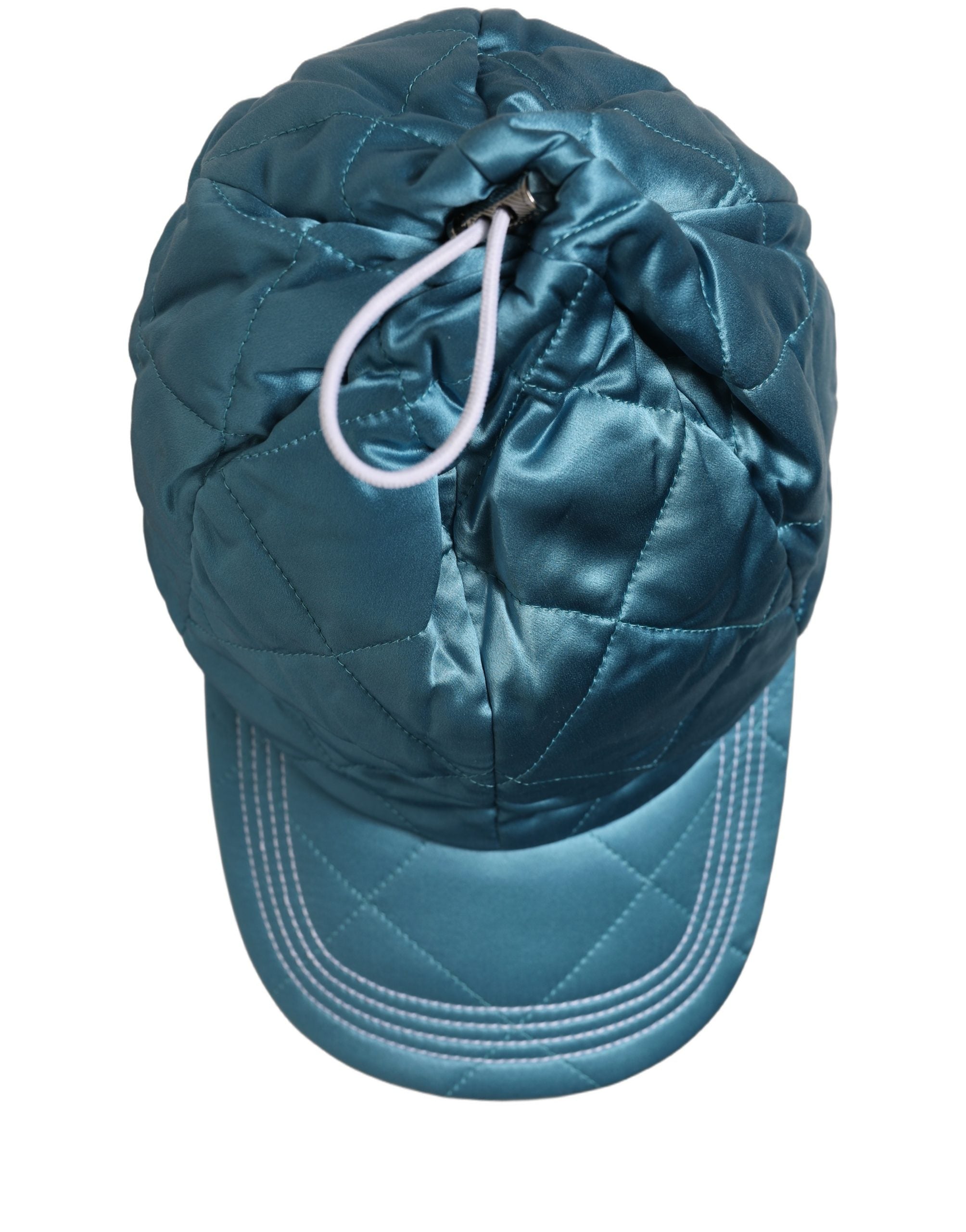 Dolce & Gabbana Men Teal Polyester Quilted Baseball Cap Hat