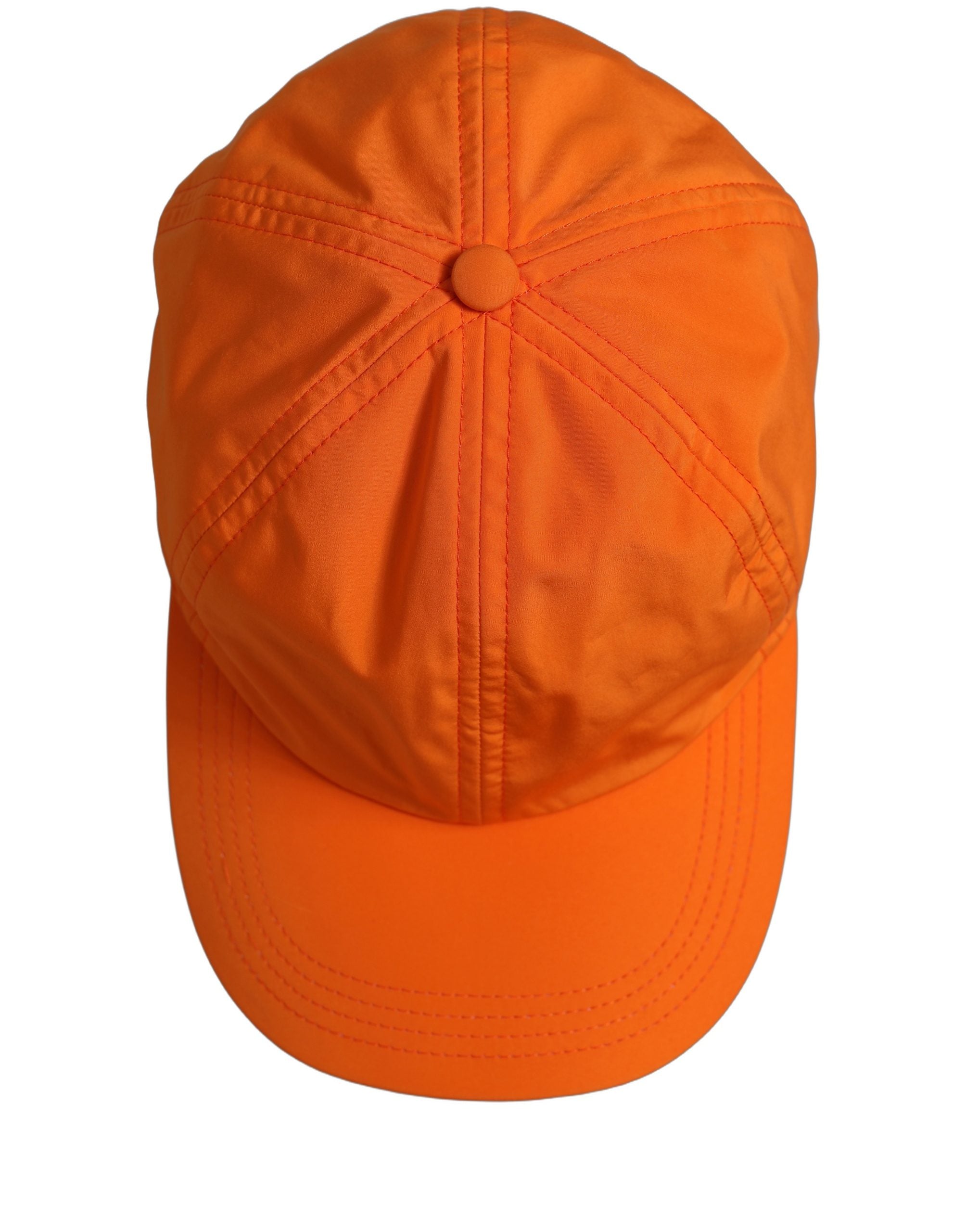 Dolce & Gabbana Men Orange Polyester Baseball Cap 6 Panels Hat