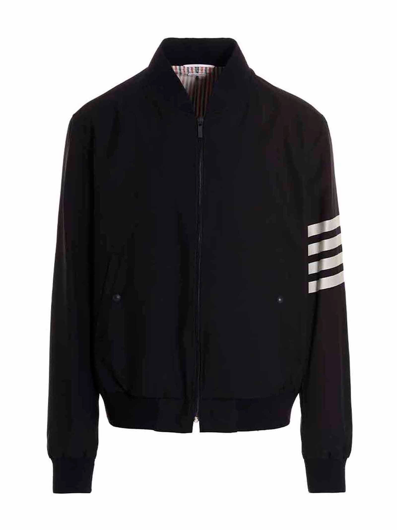 Thom Browne Blue Wool Bomber