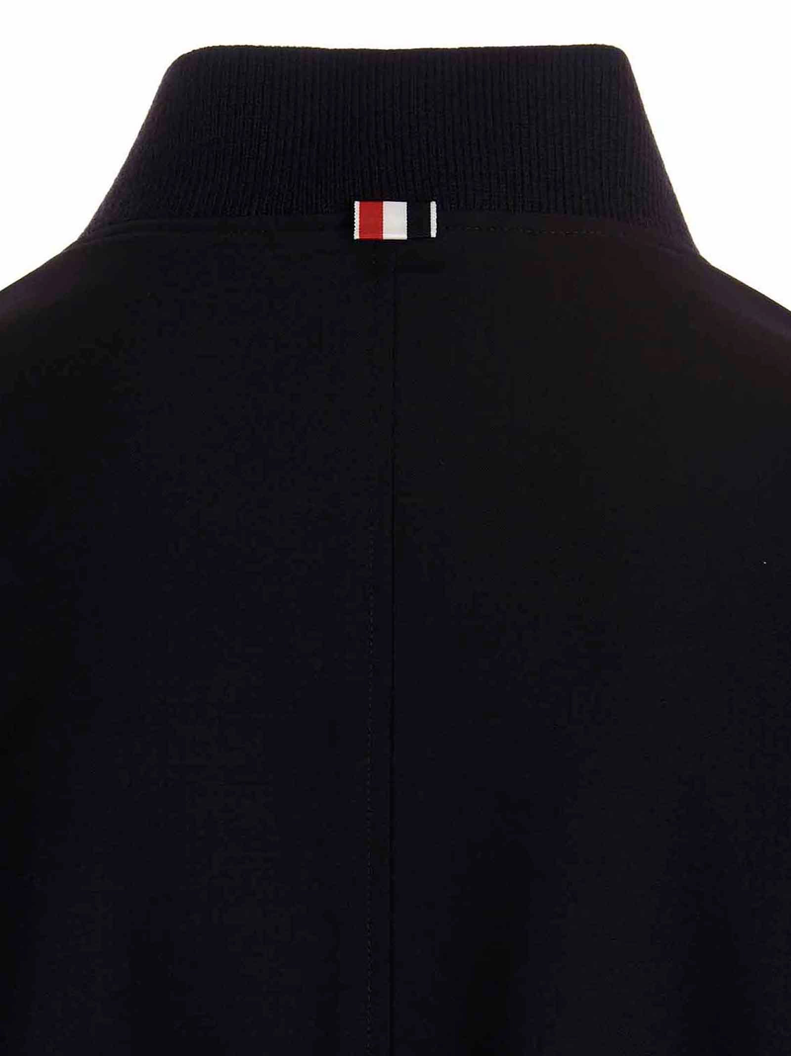 Thom Browne Blue Wool Bomber