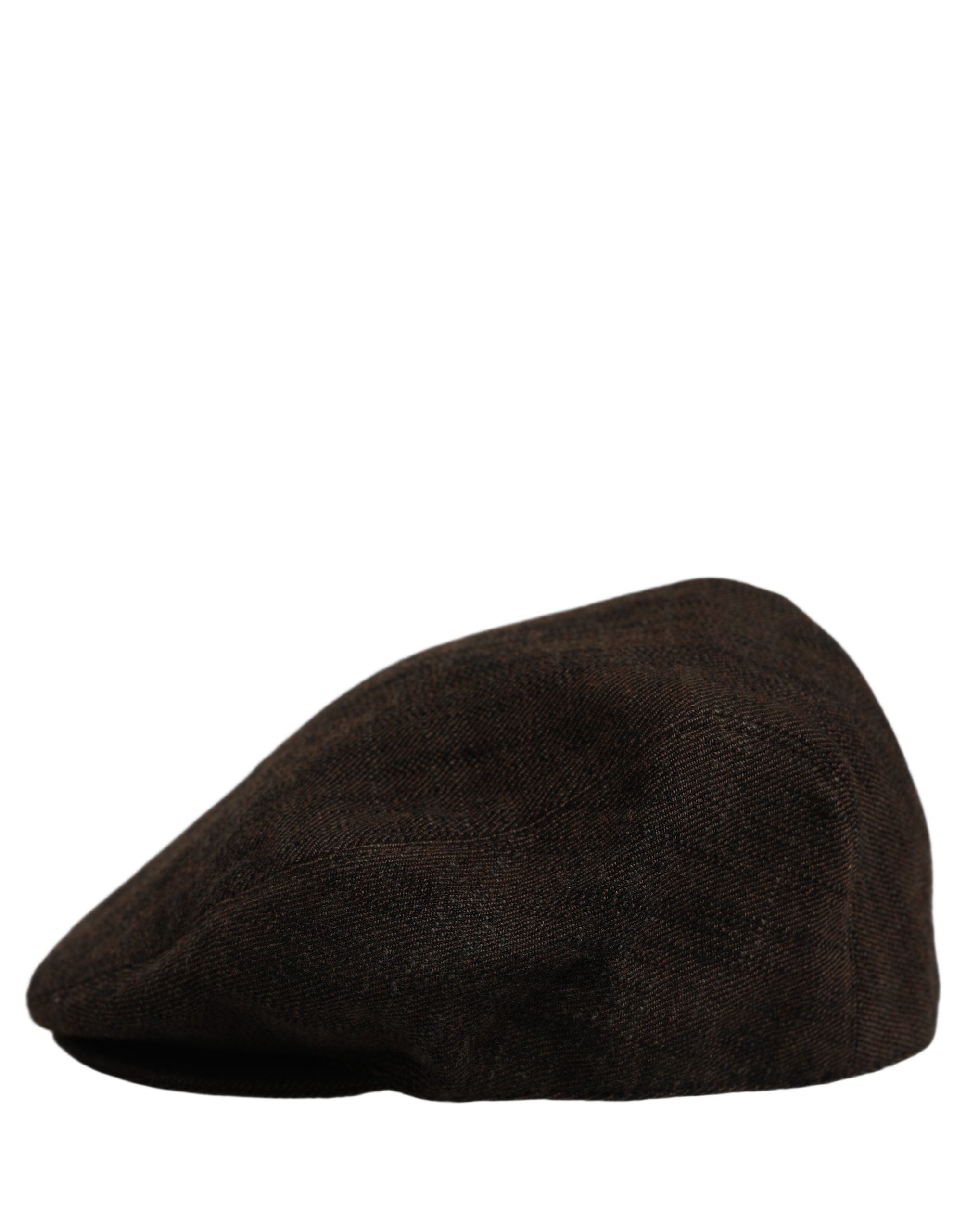 Dolce & Gabbana Men Brown Cotton Flat Cloth Newsboy Cap Hat