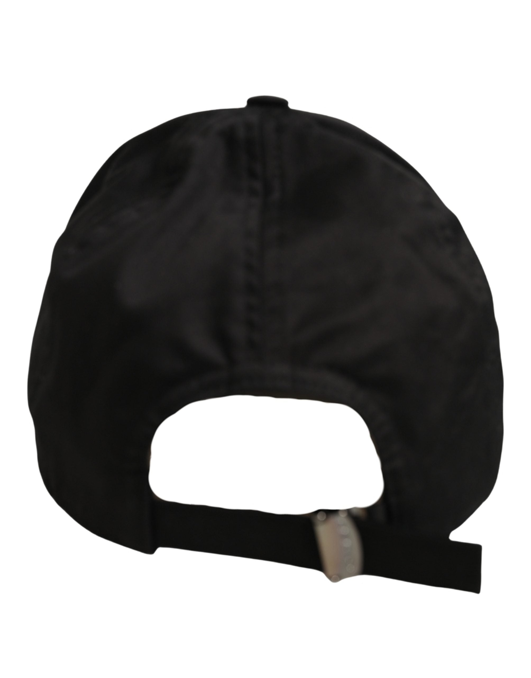 Dolce & Gabbana Men Black Cotton Baseball Cap 6 Panels Hat