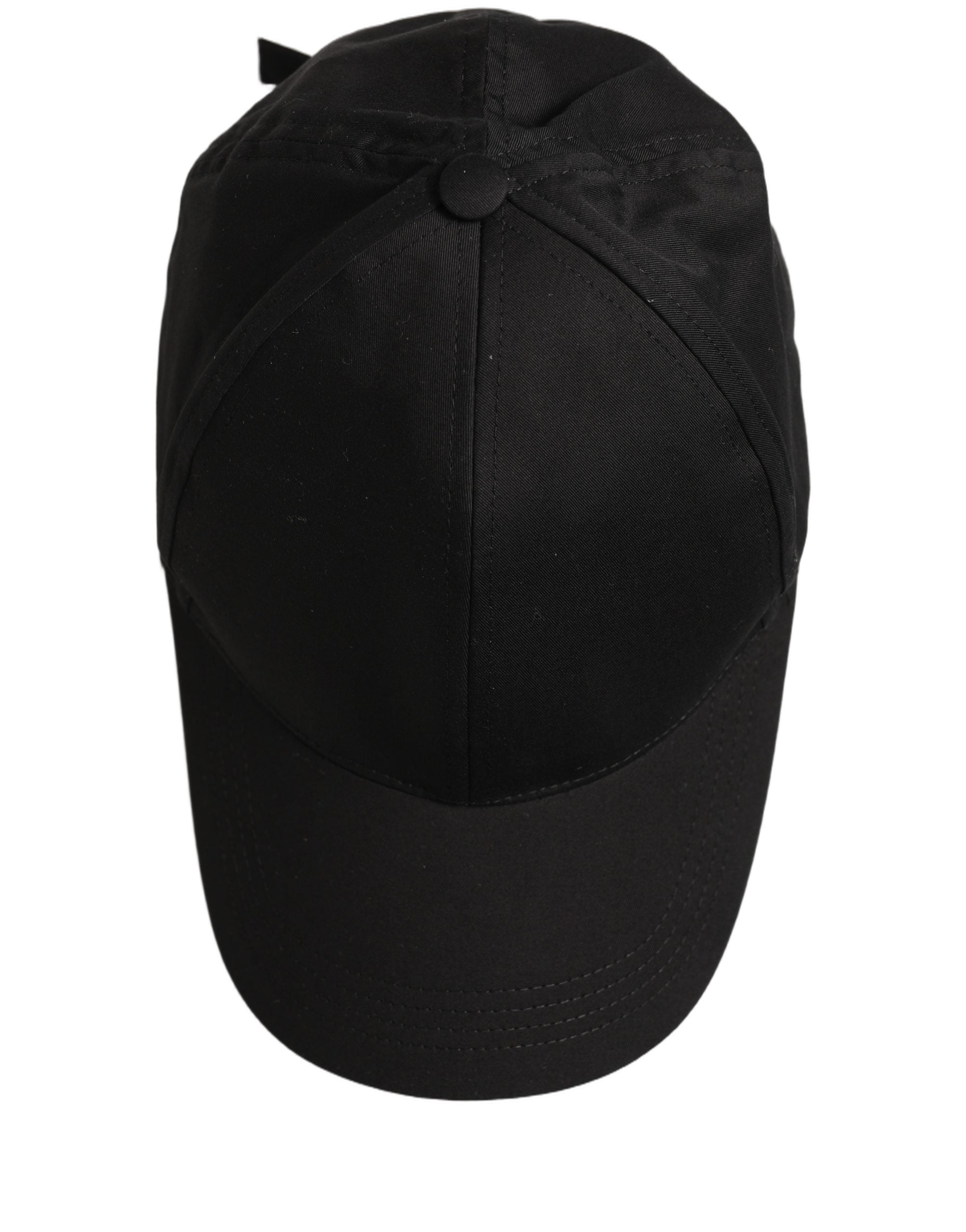 Dolce & Gabbana Men Black Cotton Baseball Cap 6 Panels Hat