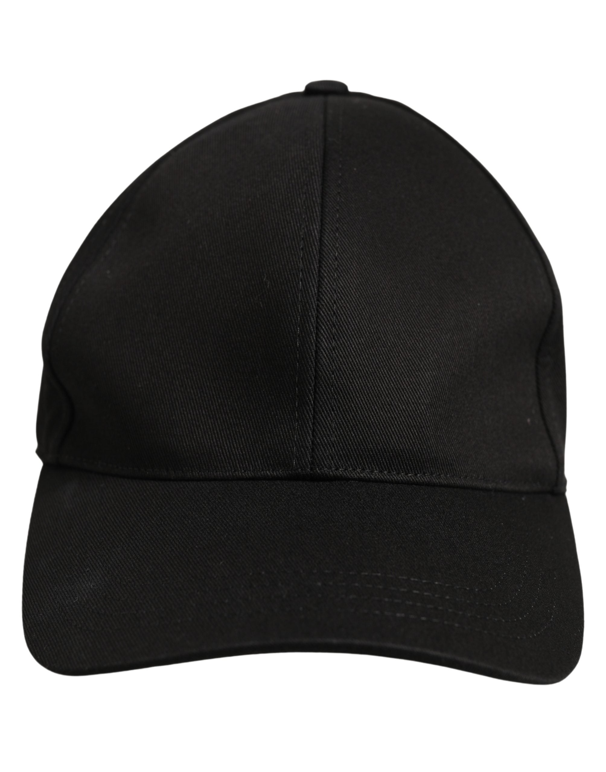Dolce & Gabbana Men Black Cotton Baseball Capello 6 Panels Hat