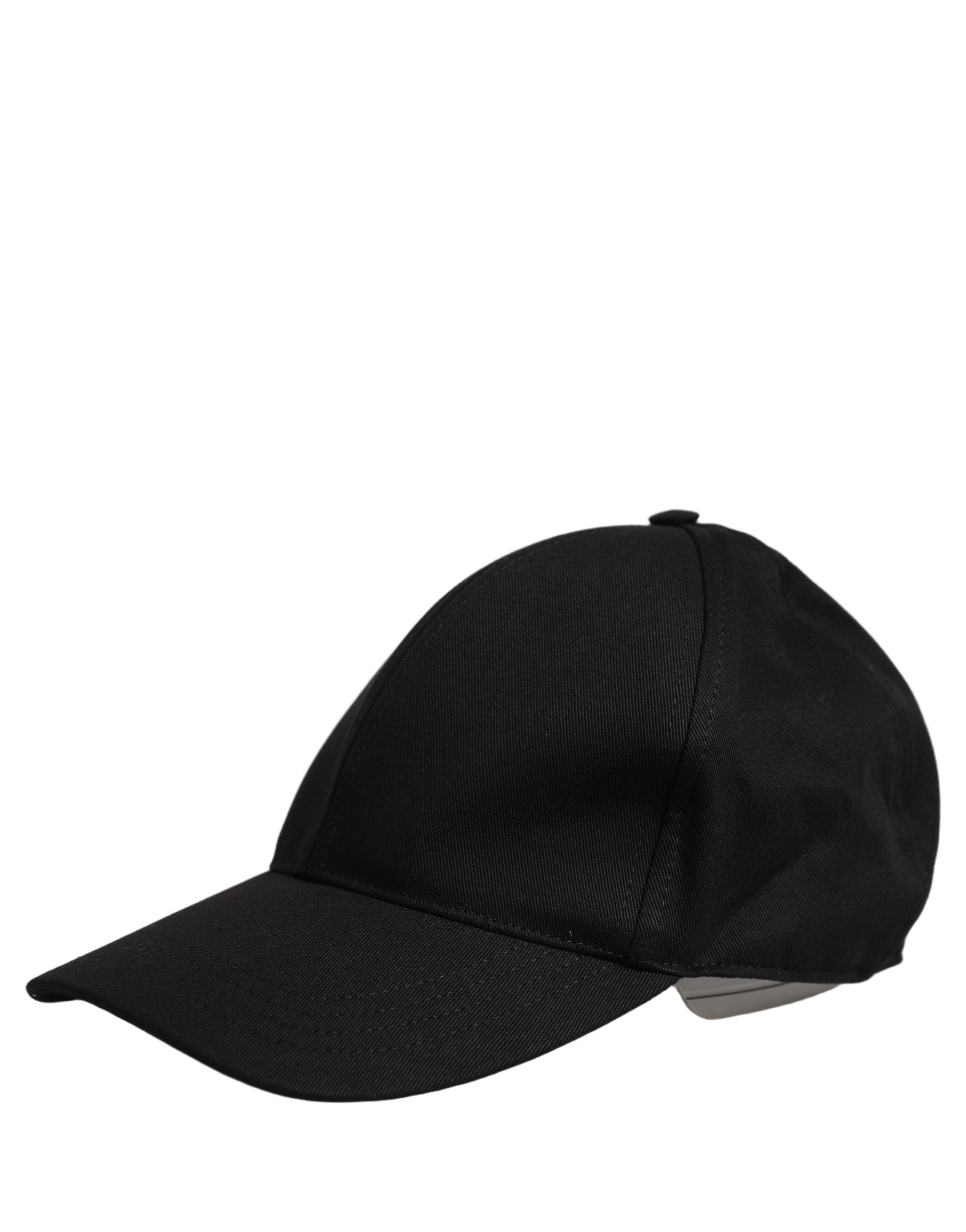 Dolce & Gabbana Men Black Cotton Baseball Capello 6 Panels Hat