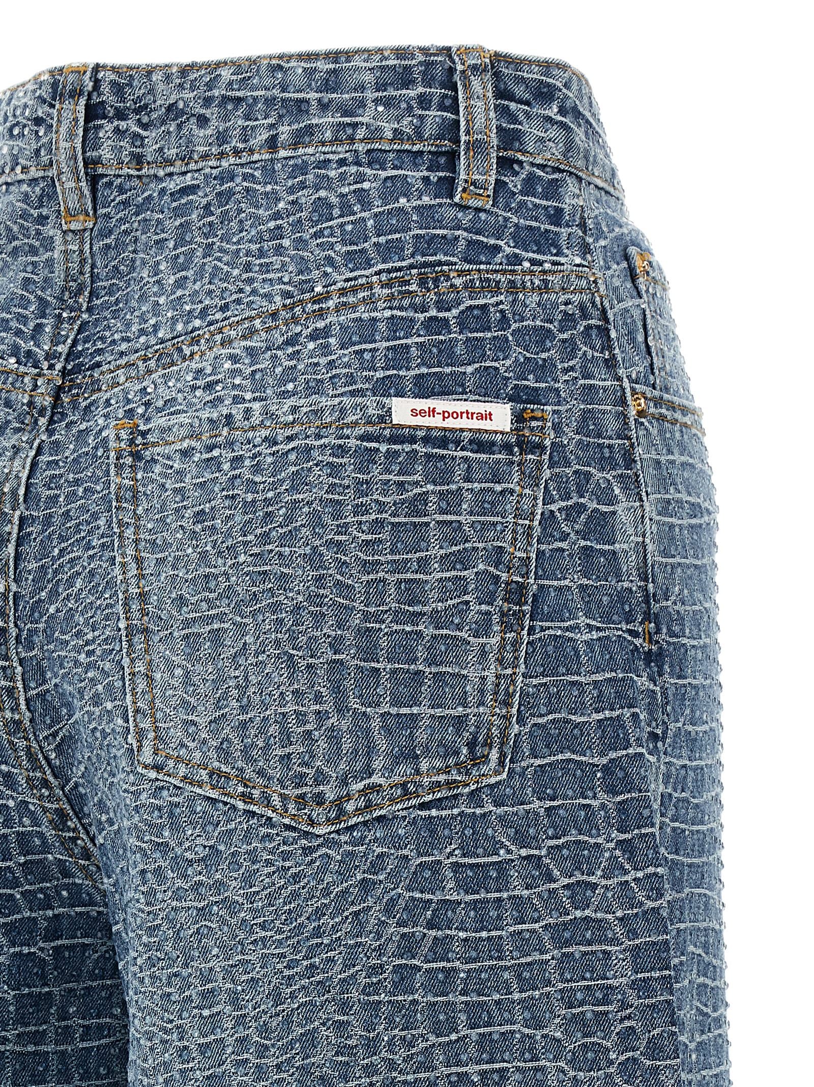 Self-Portrait Blue Cotton Jeans Denim