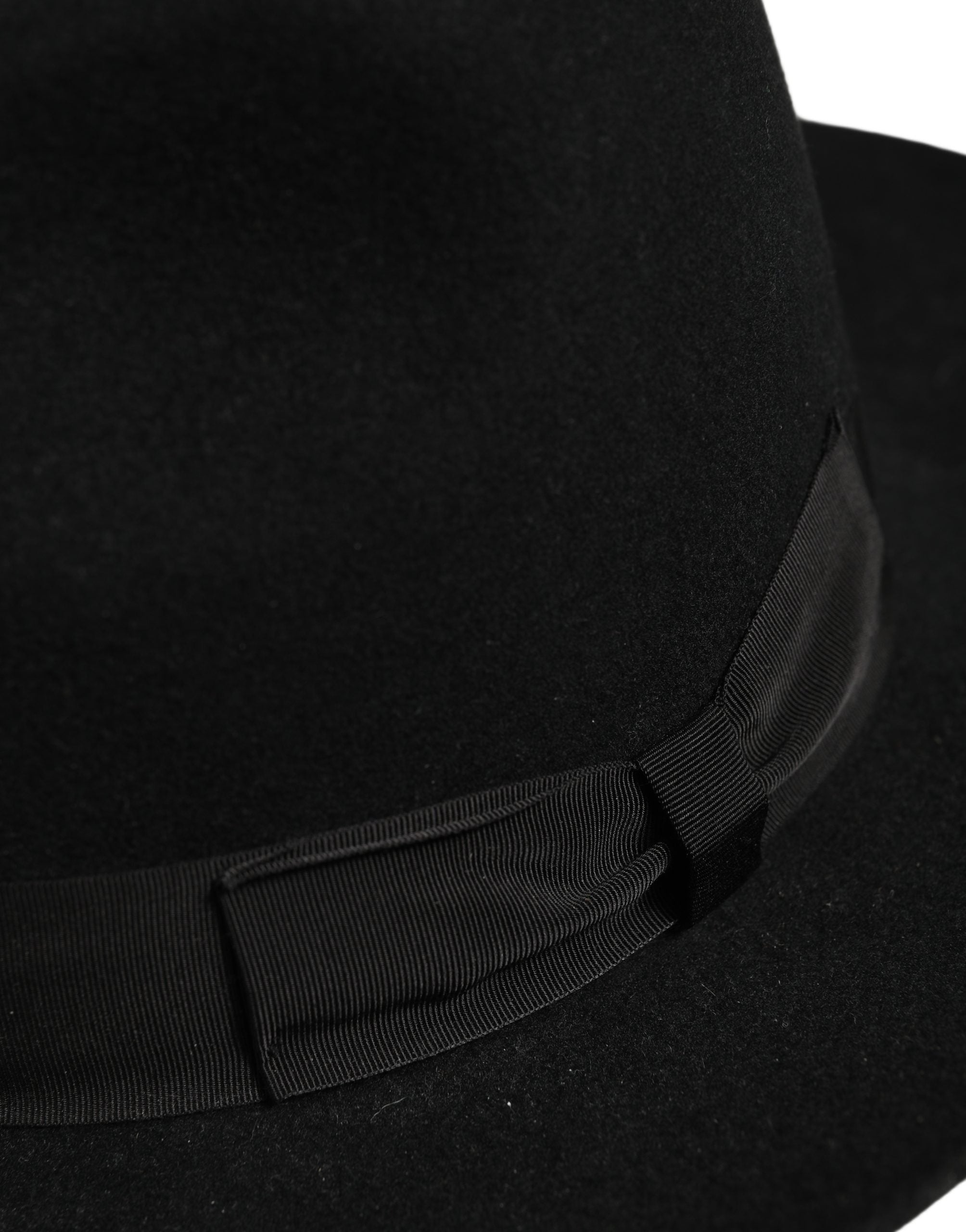 Dolce & Gabbana Men Black Classic Wide Brim Fedora Capello Hat