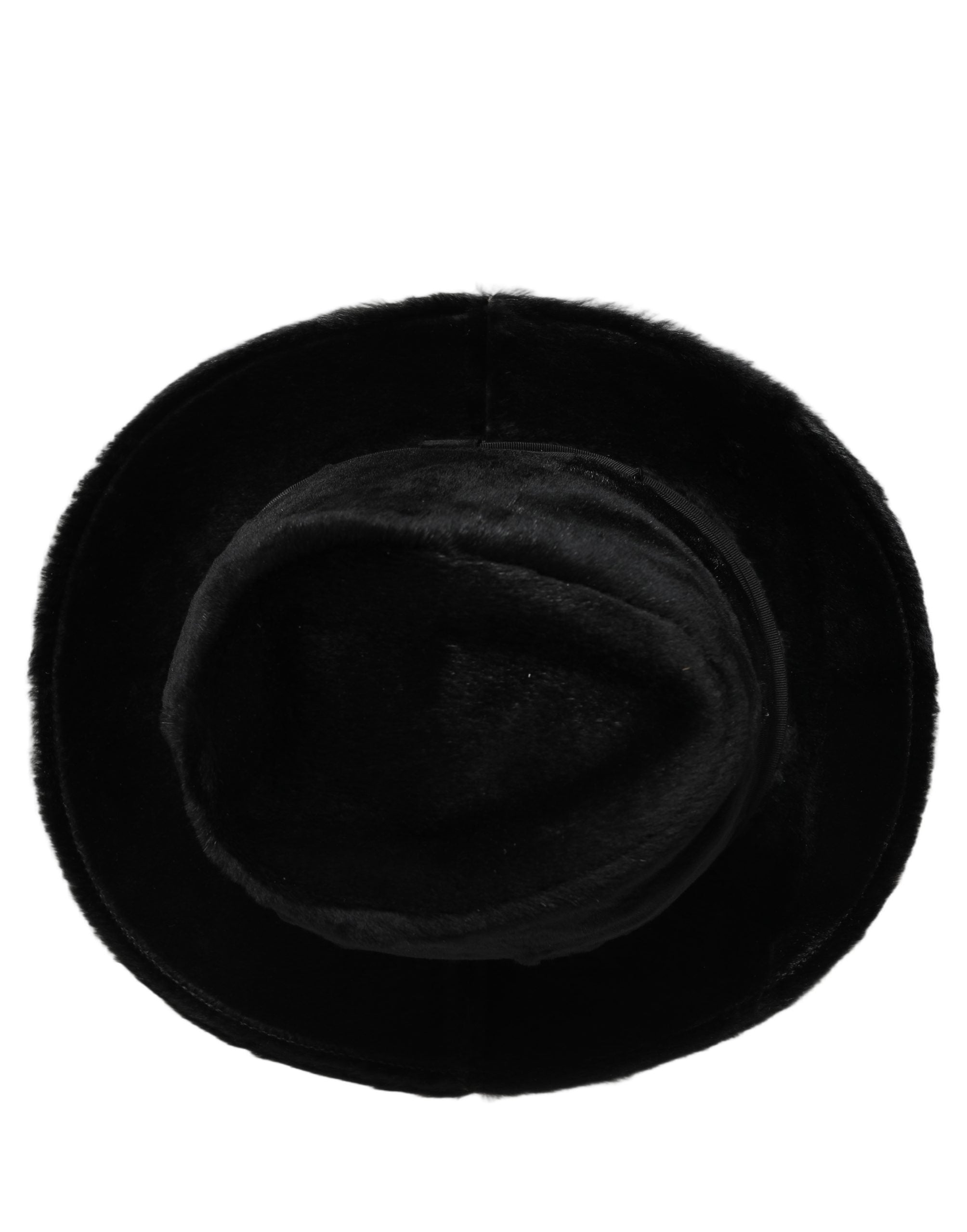 Dolce & Gabbana Men Black Classic Wide Brim Fedora Capello Hat
