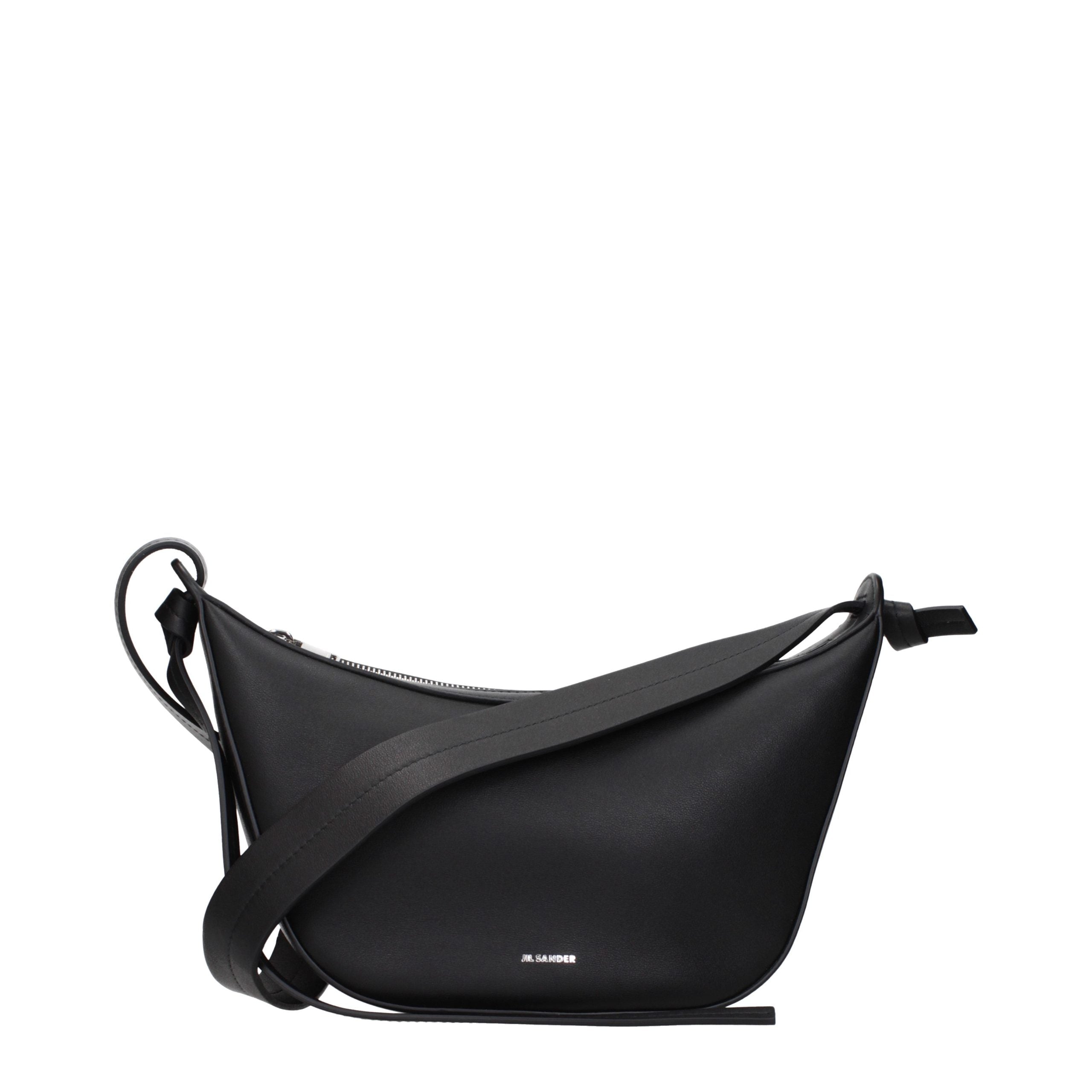 Jil Sander Black Leather Shoulder Bag