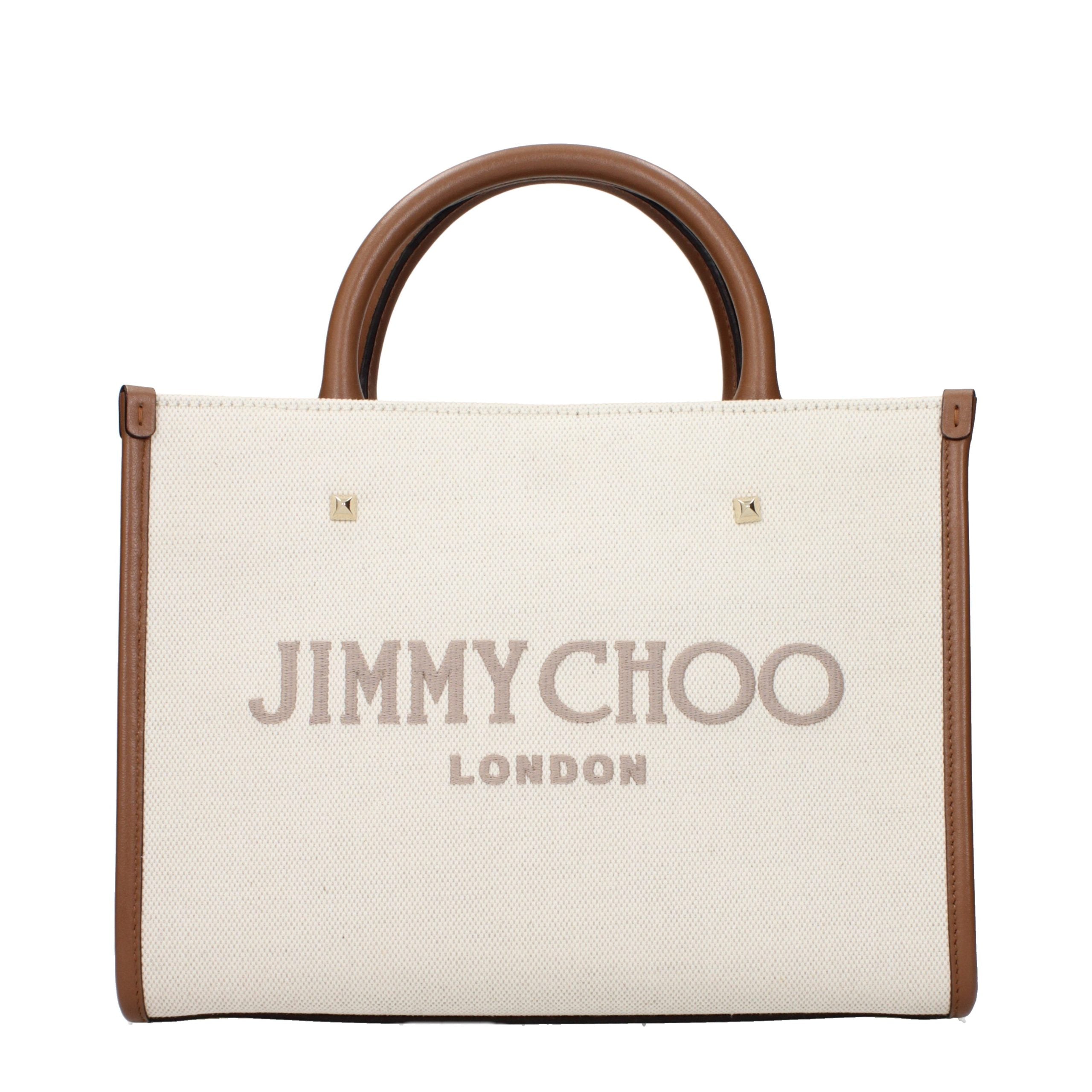 Jimmy Choo Beige Fabric Handbag