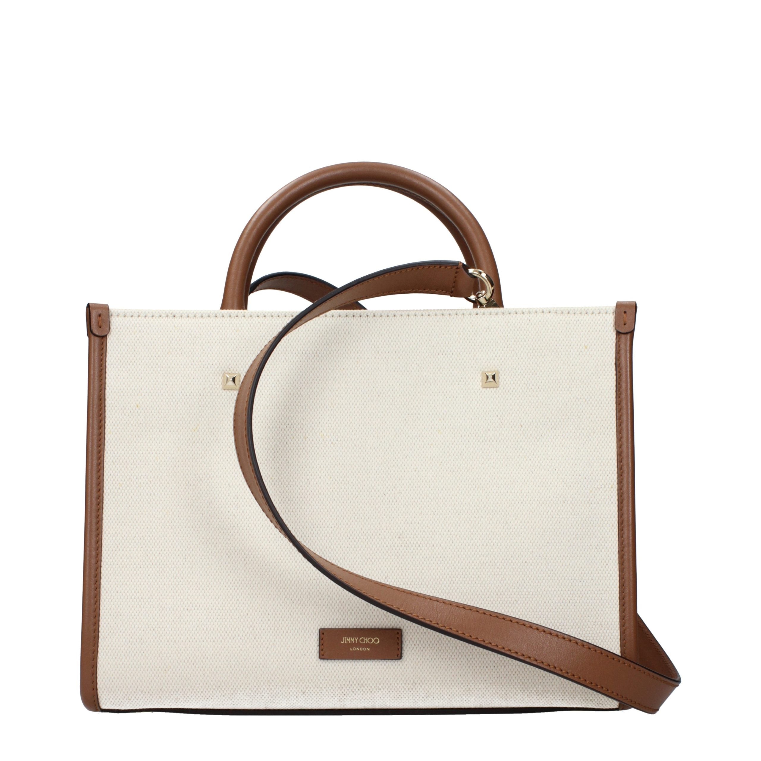 Jimmy Choo Beige Fabric Handbag