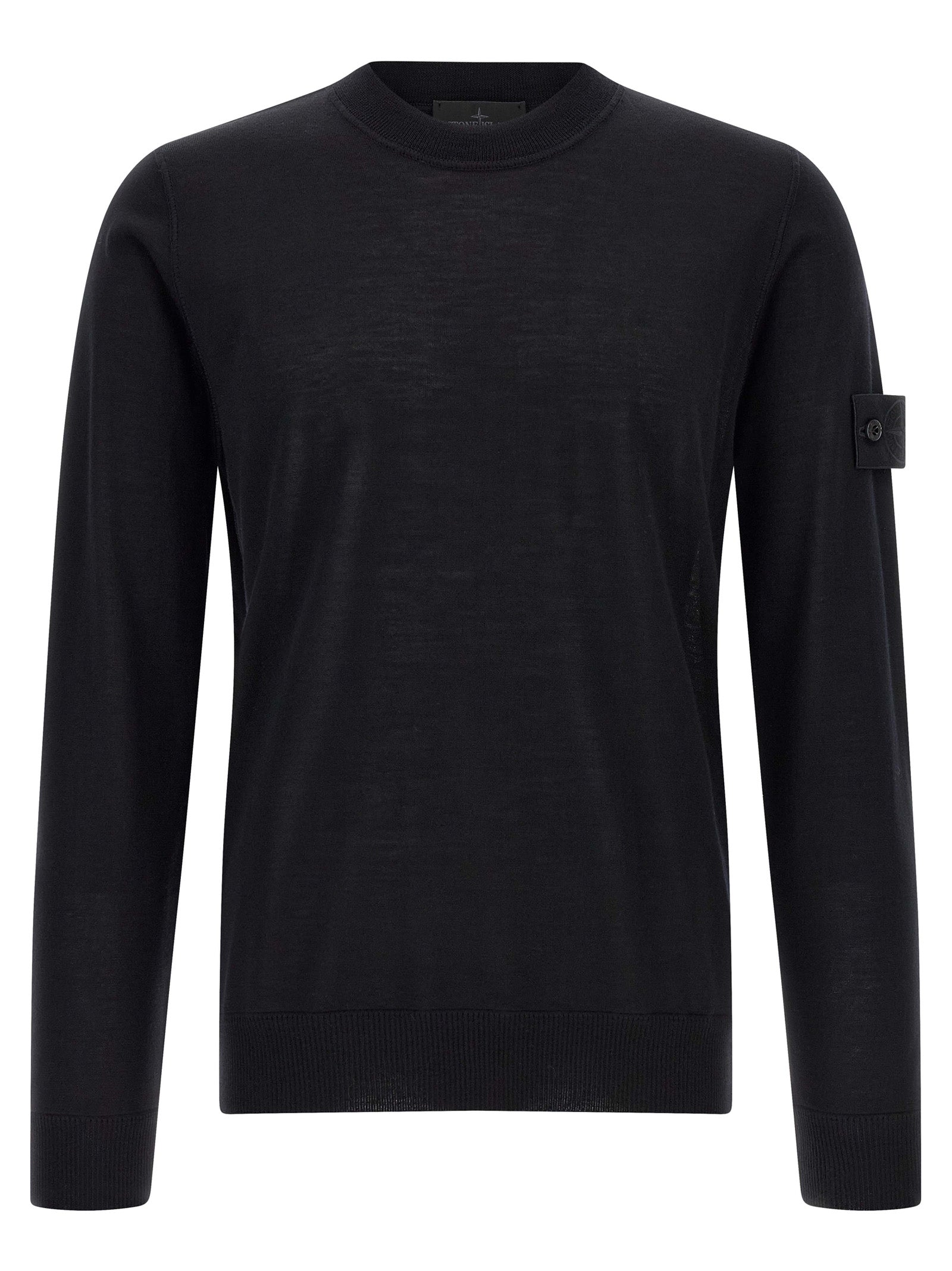 Stone Island Black Virgin Wool Cardigan