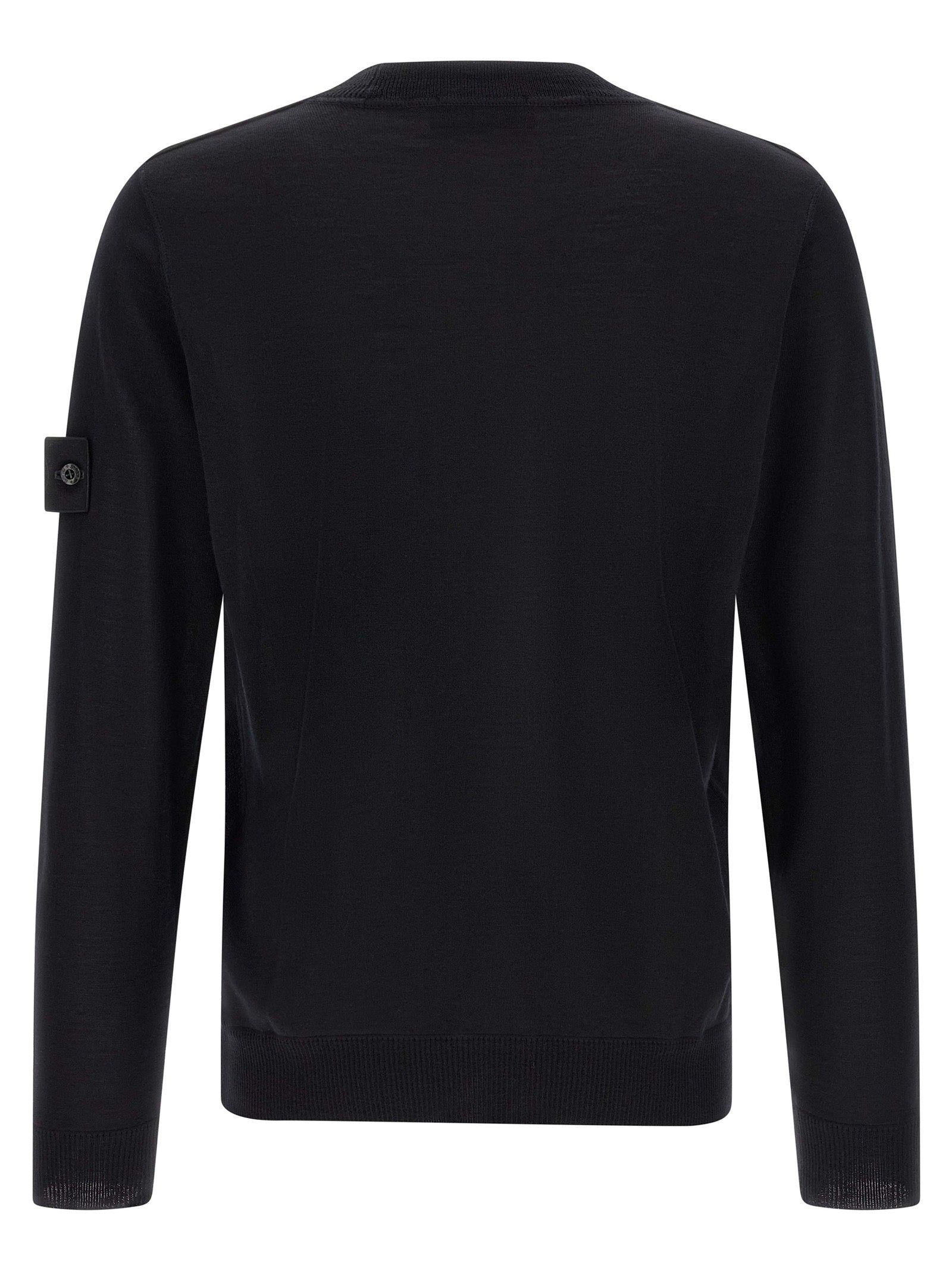 Stone Island Black Virgin Wool Cardigan