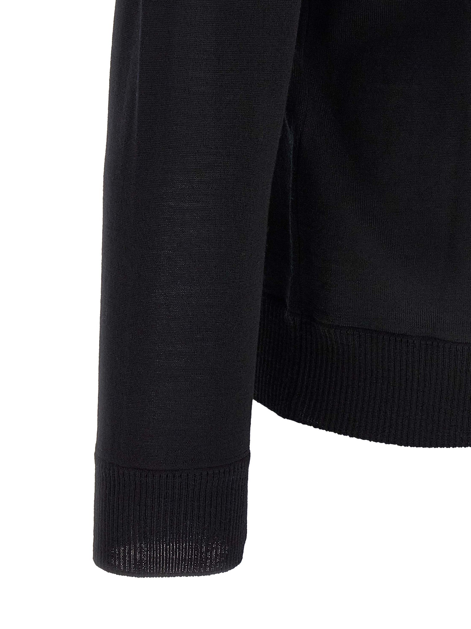 Stone Island Black Virgin Wool Cardigan