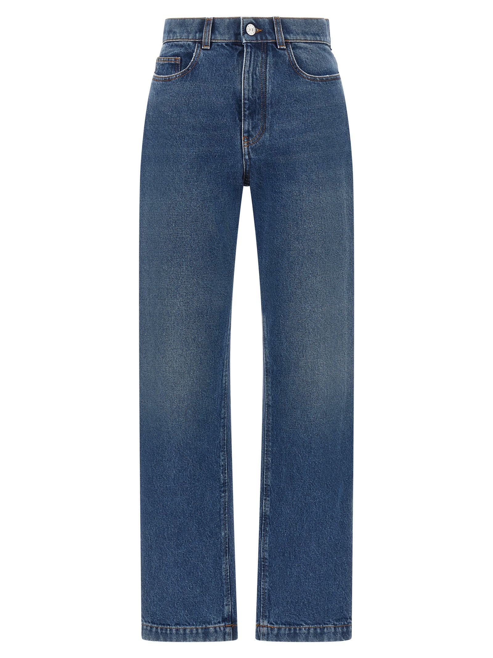 Marni Blue Cotton Straight-Leg Jeans