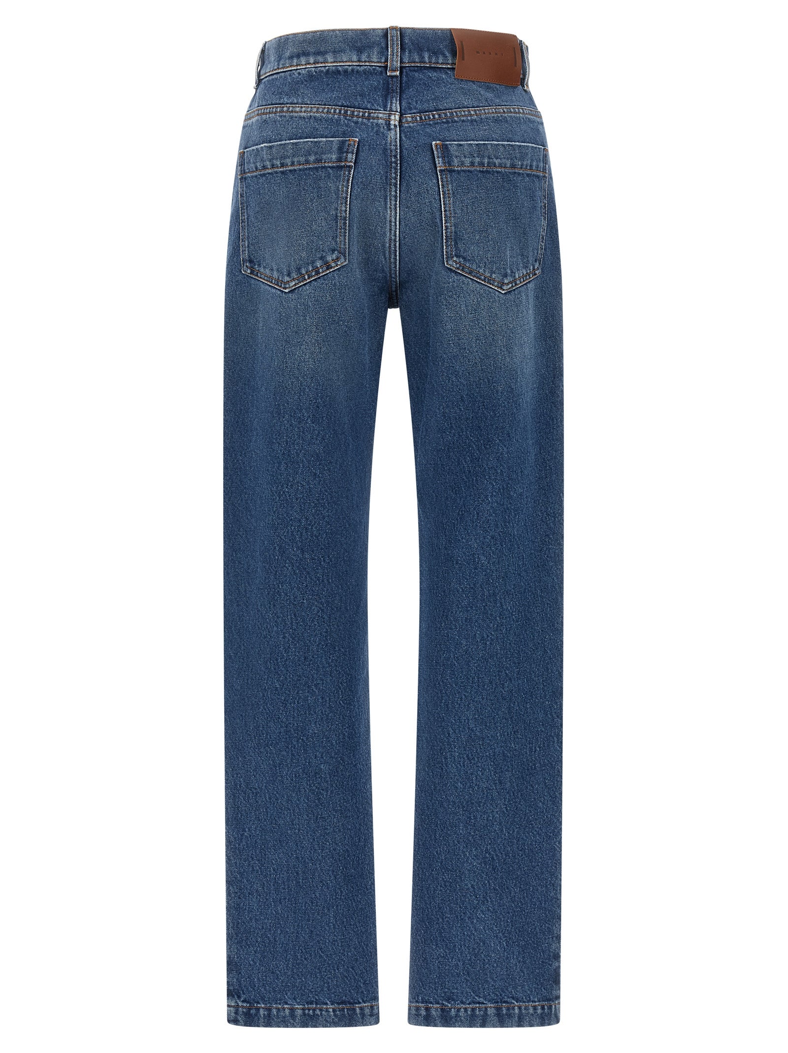 Marni Blue Cotton Straight-Leg Jeans