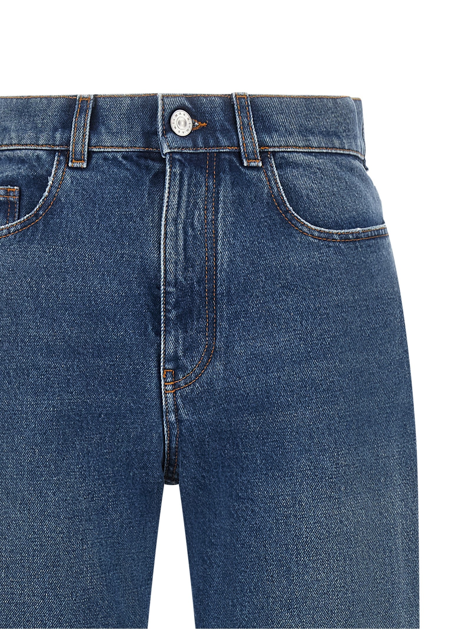 Marni Blue Cotton Straight-Leg Jeans