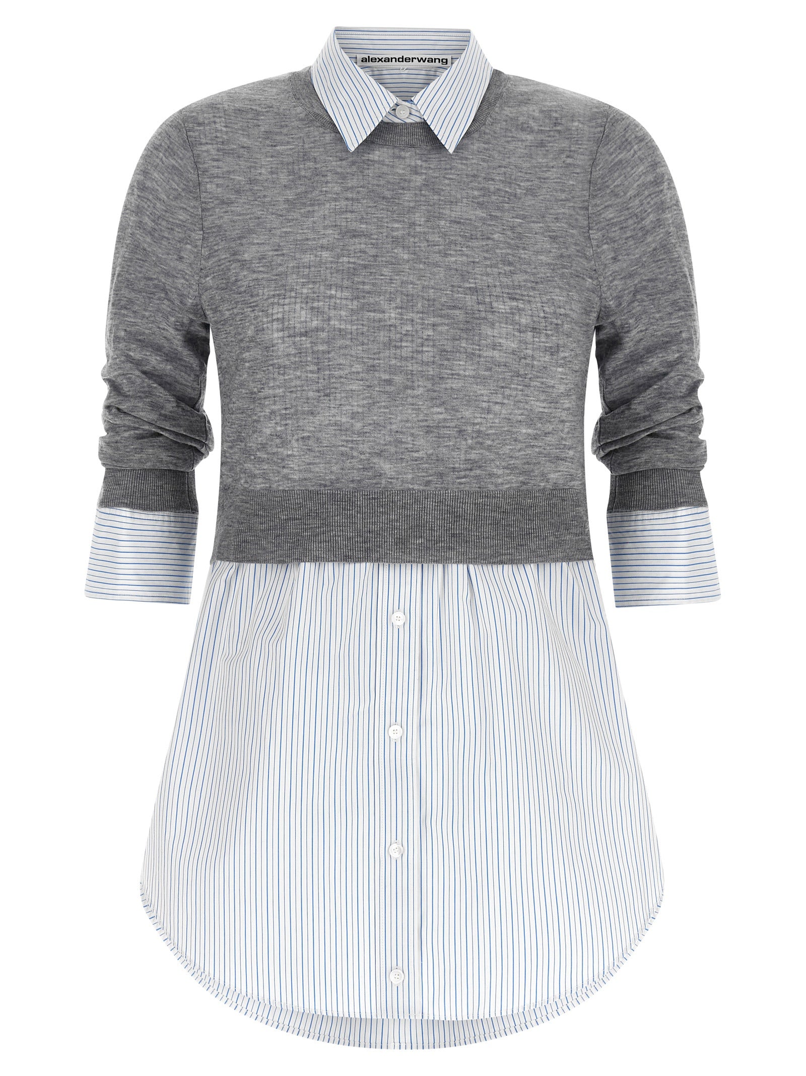 Alexander Wang Gray Wool Blouse