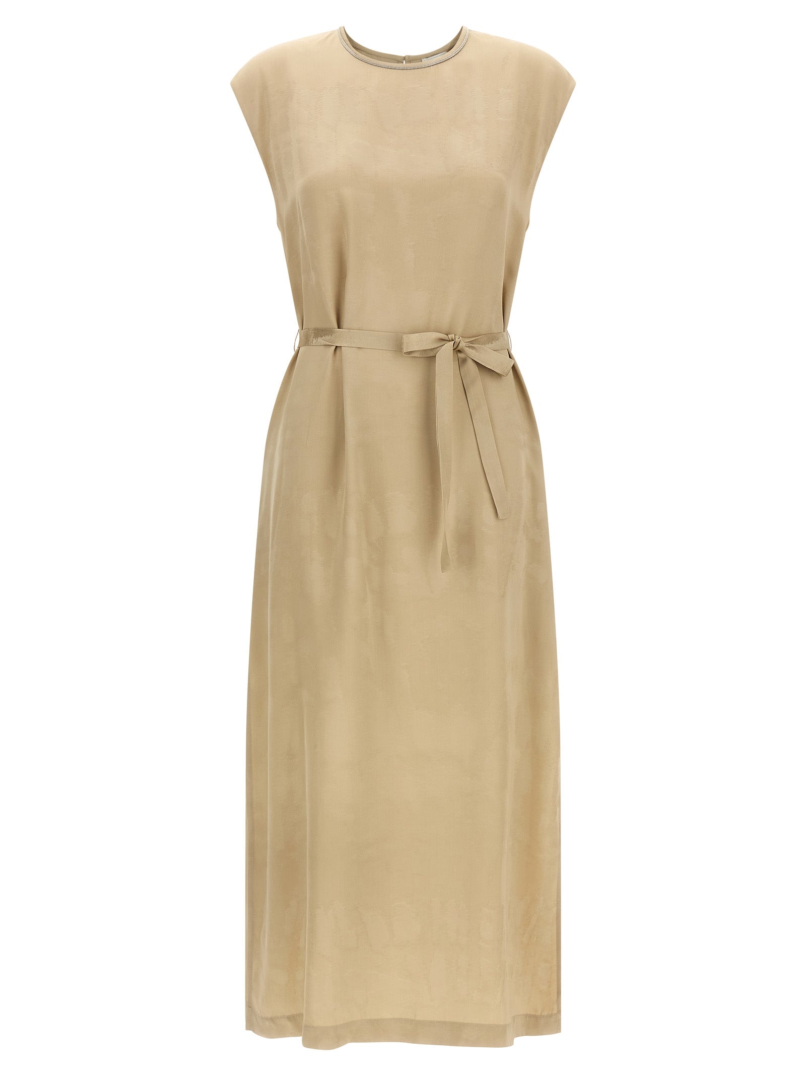 Peserico Beige Viscose Midi Dress