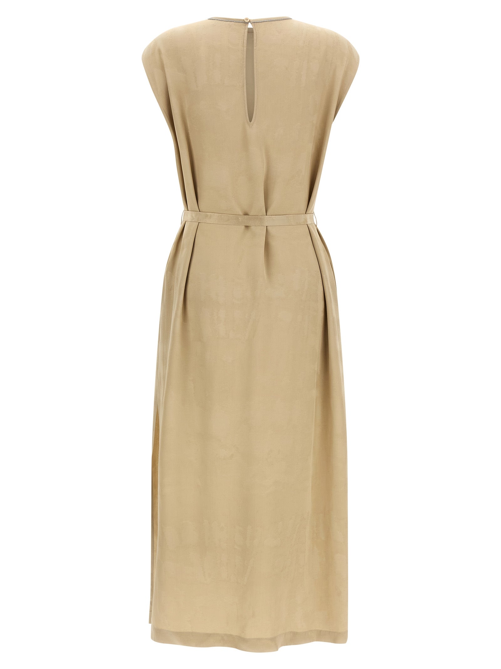 Peserico Beige Viscose Midi Dress
