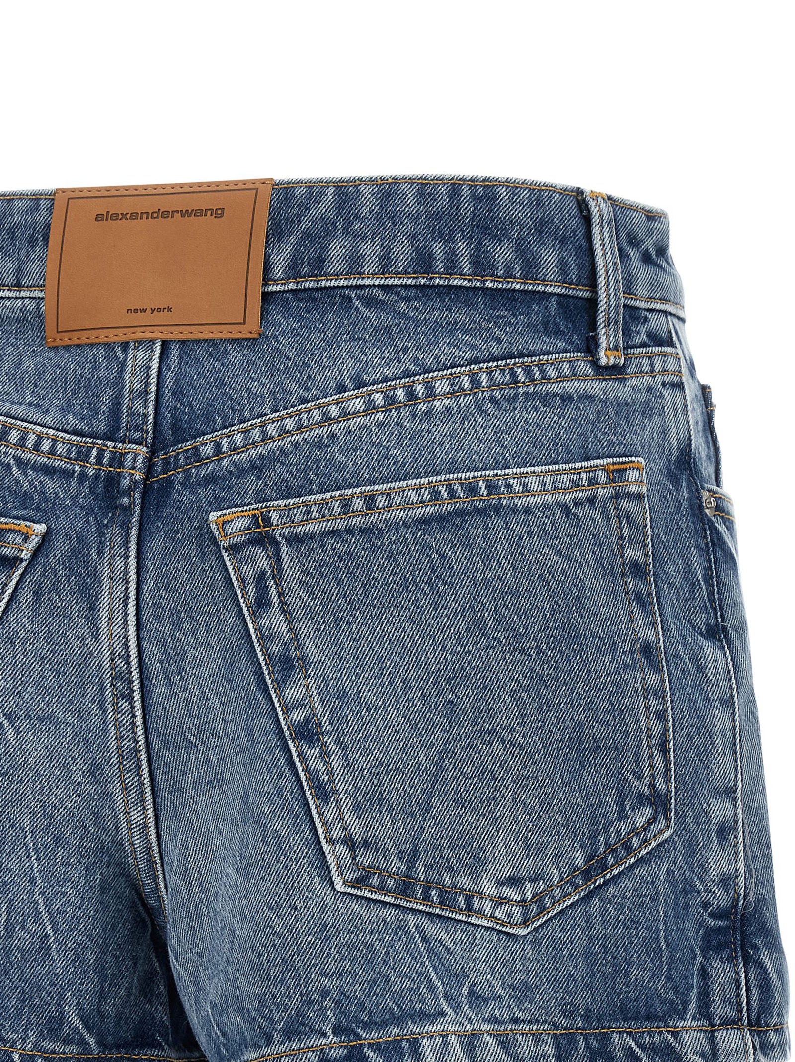 Alexander Wang Blue Cotton Bermuda Shorts
