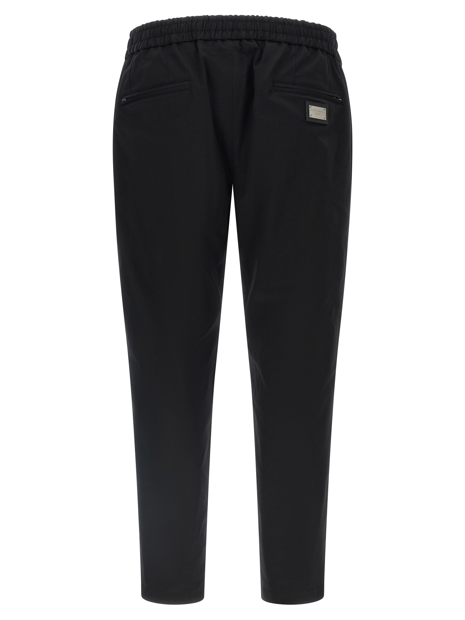 Dolce & Gabbana Black Cotton Casual Pants