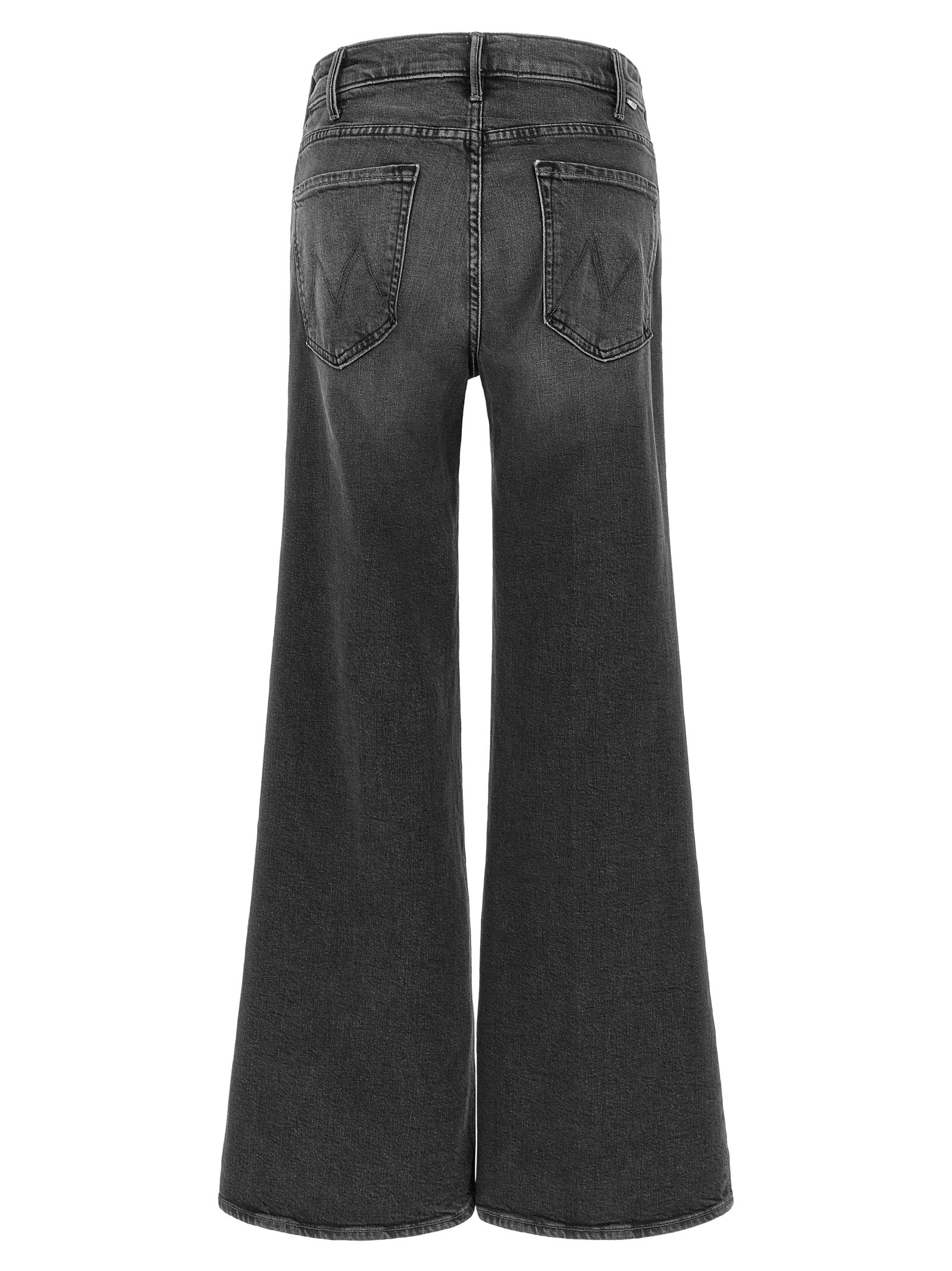 Mother Denim Gray Cotton Flared Jeans