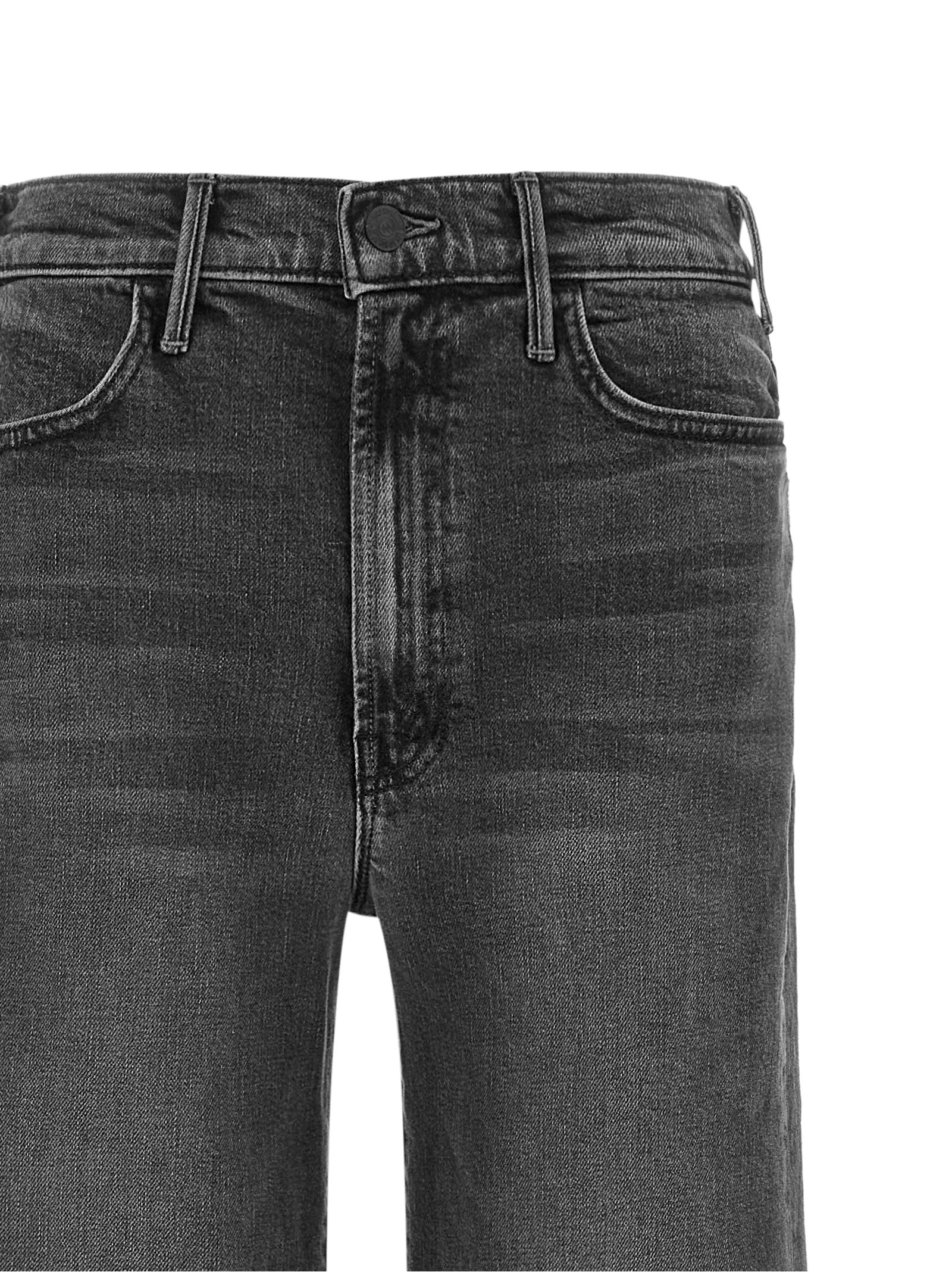 Mother Denim Gray Cotton Flared Jeans