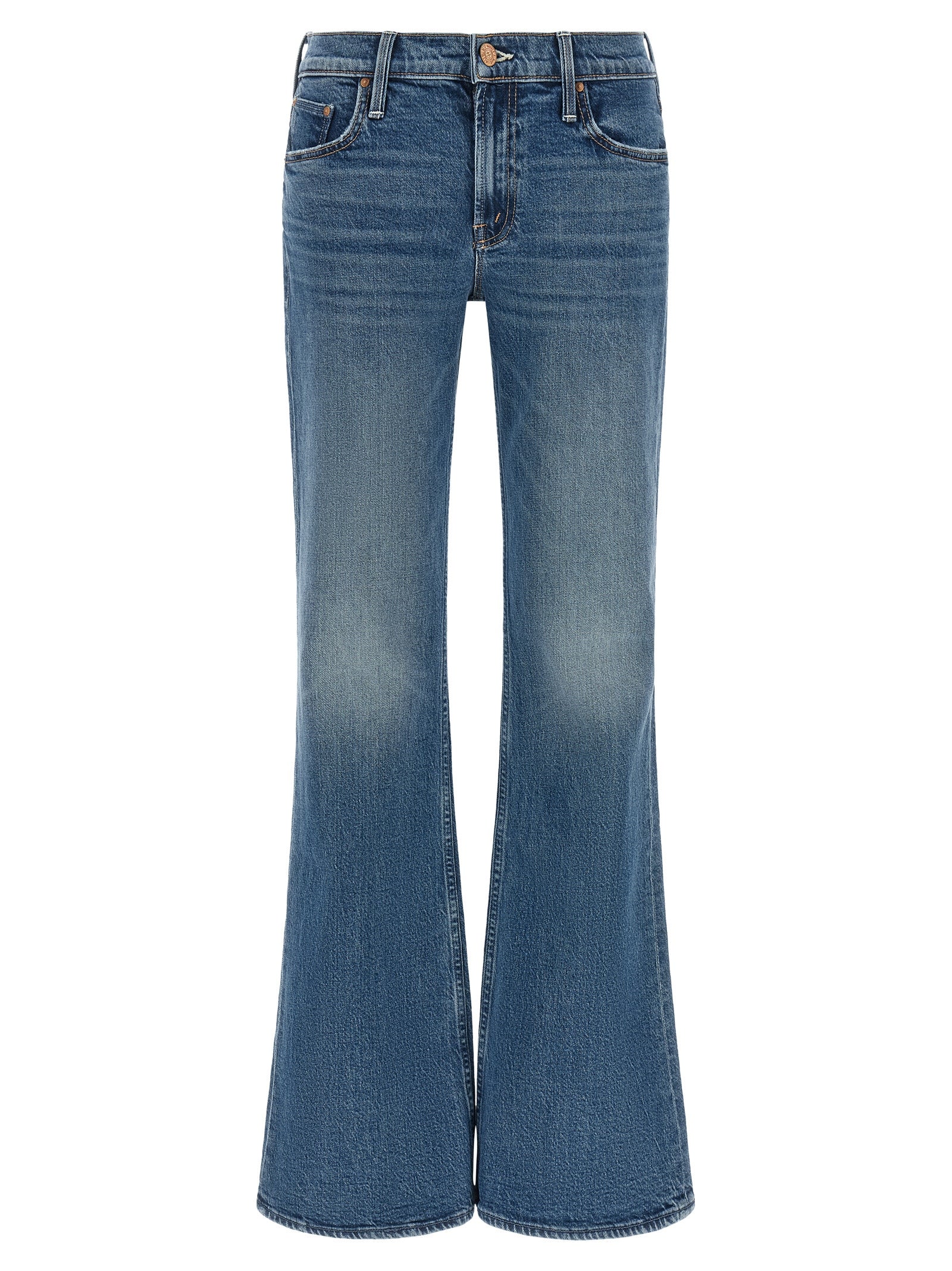 Mother Denim Blue Cotton Bootcut Jeans