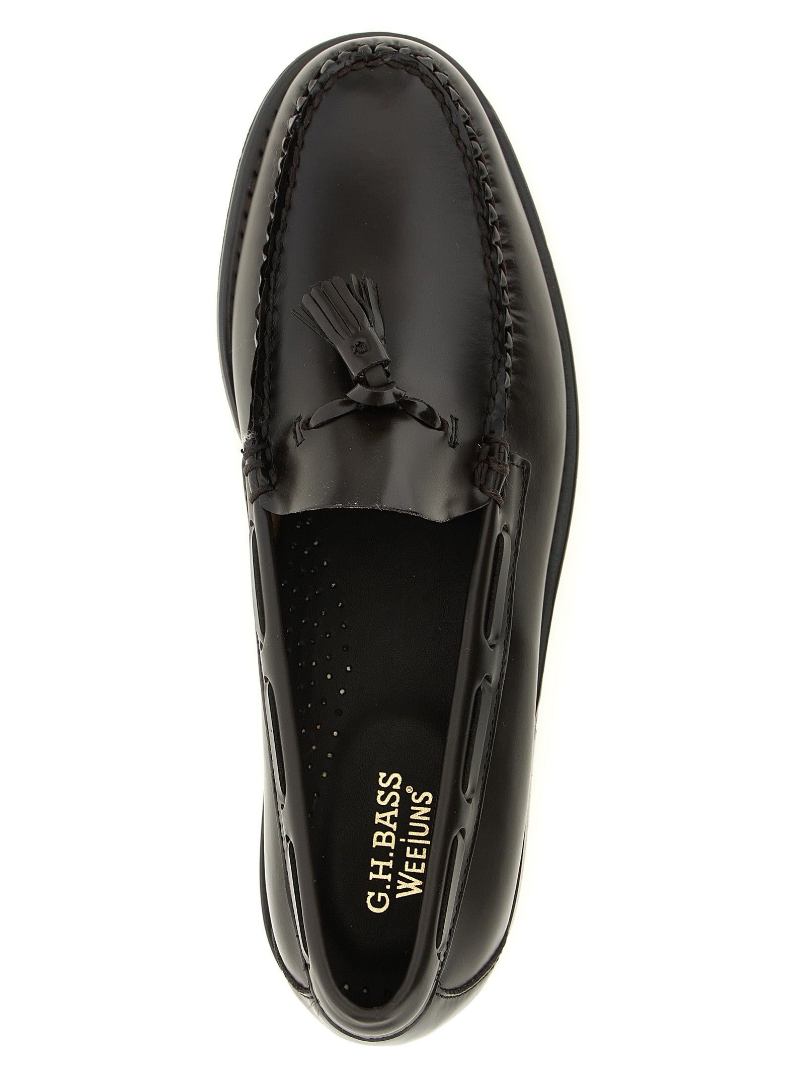 G.H. BASS Brown Cowhide Slip-On Loafers