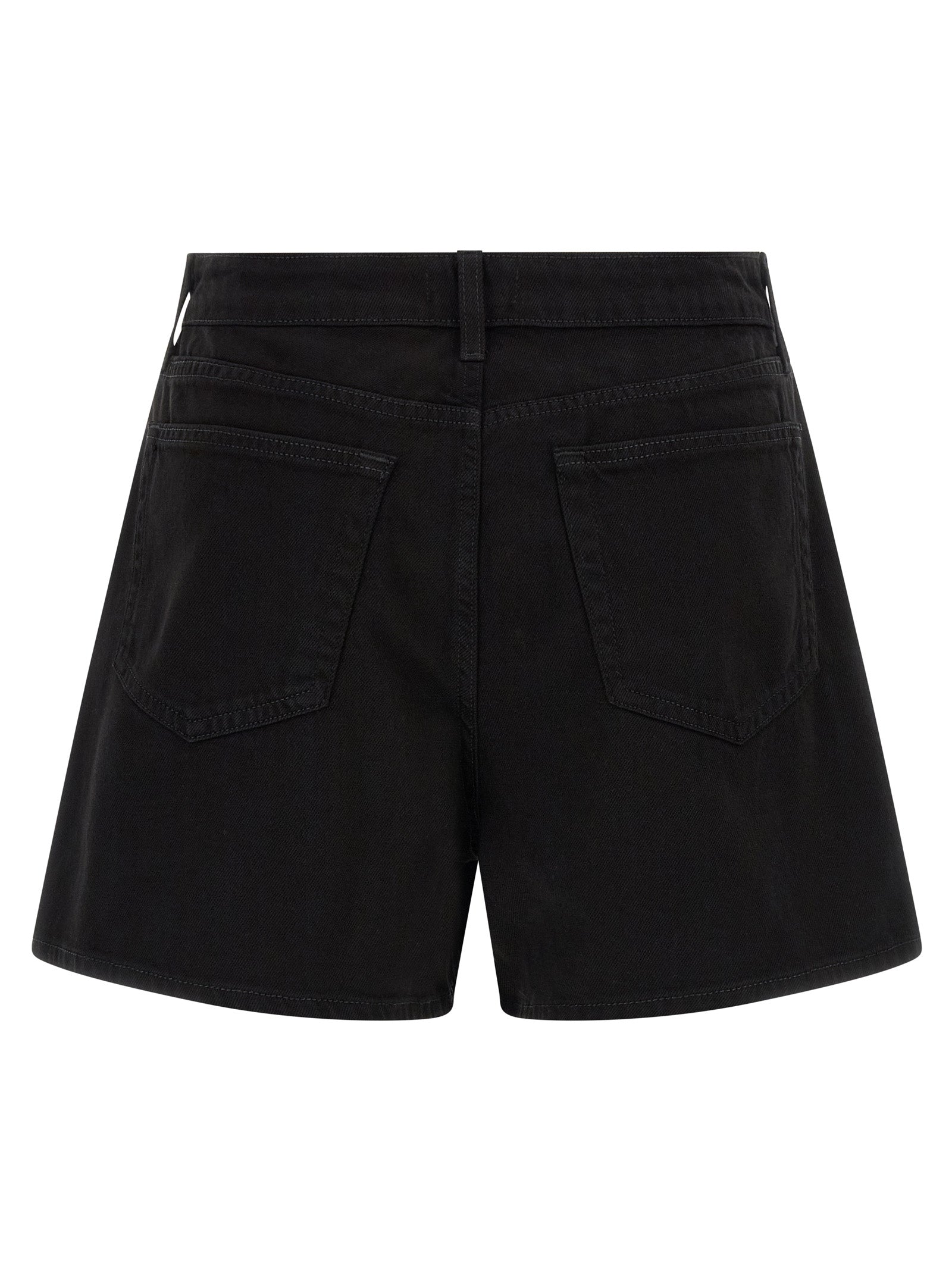 L'Agence Black Cotton Bermuda Shorts