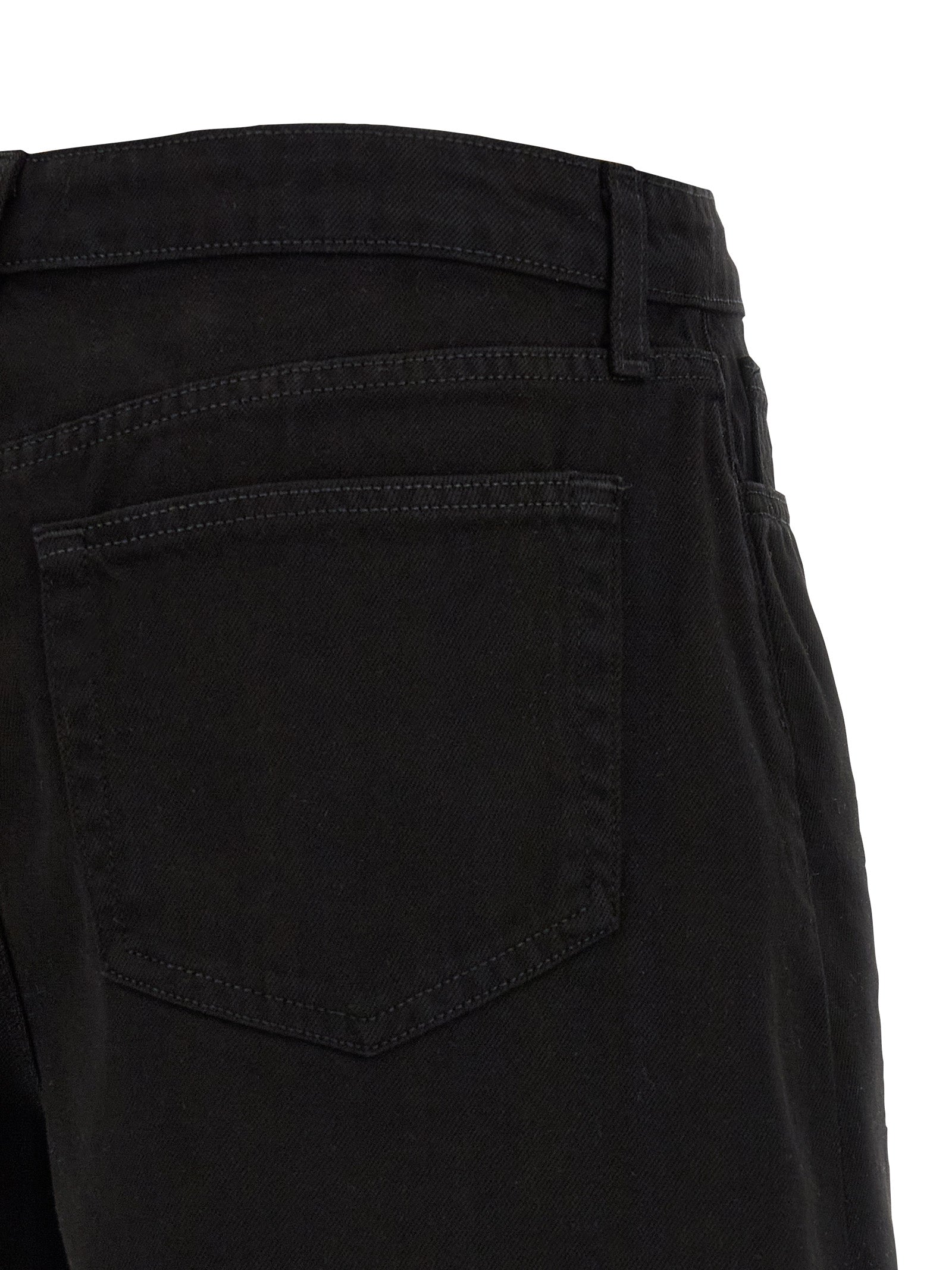 L'Agence Black Cotton Bermuda Shorts