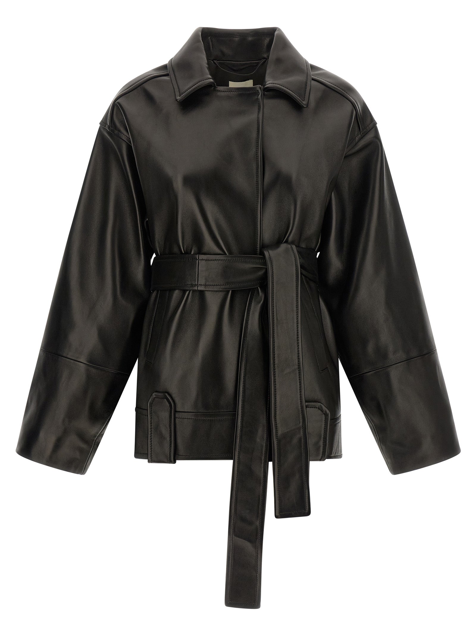 Khaite Black Lamb Leather Leather Jacket