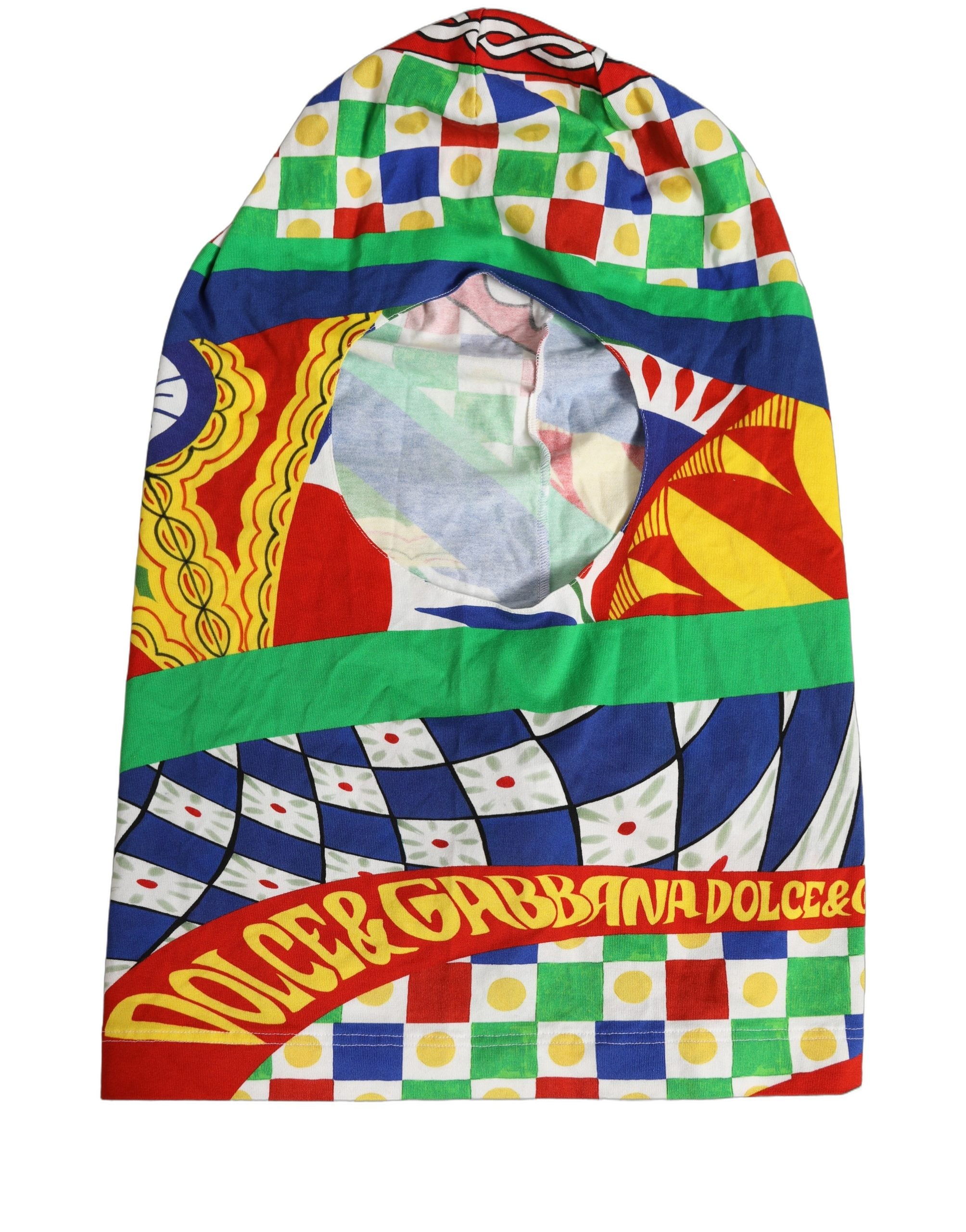 Dolce & Gabbana Men Multicolor Carretto Siciliano Balaclava Hat