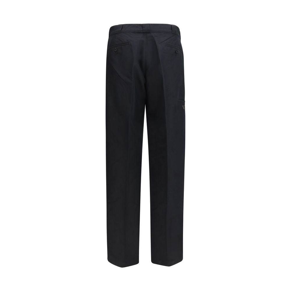 Prada Black Cotton Casual Pants