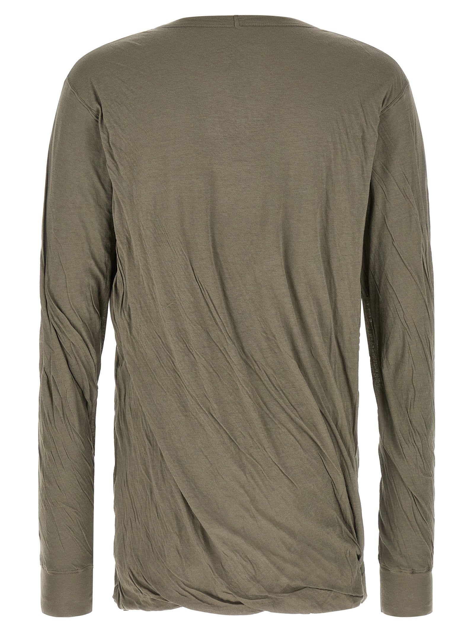 Rick Owens Gray Cotton T-Shirt