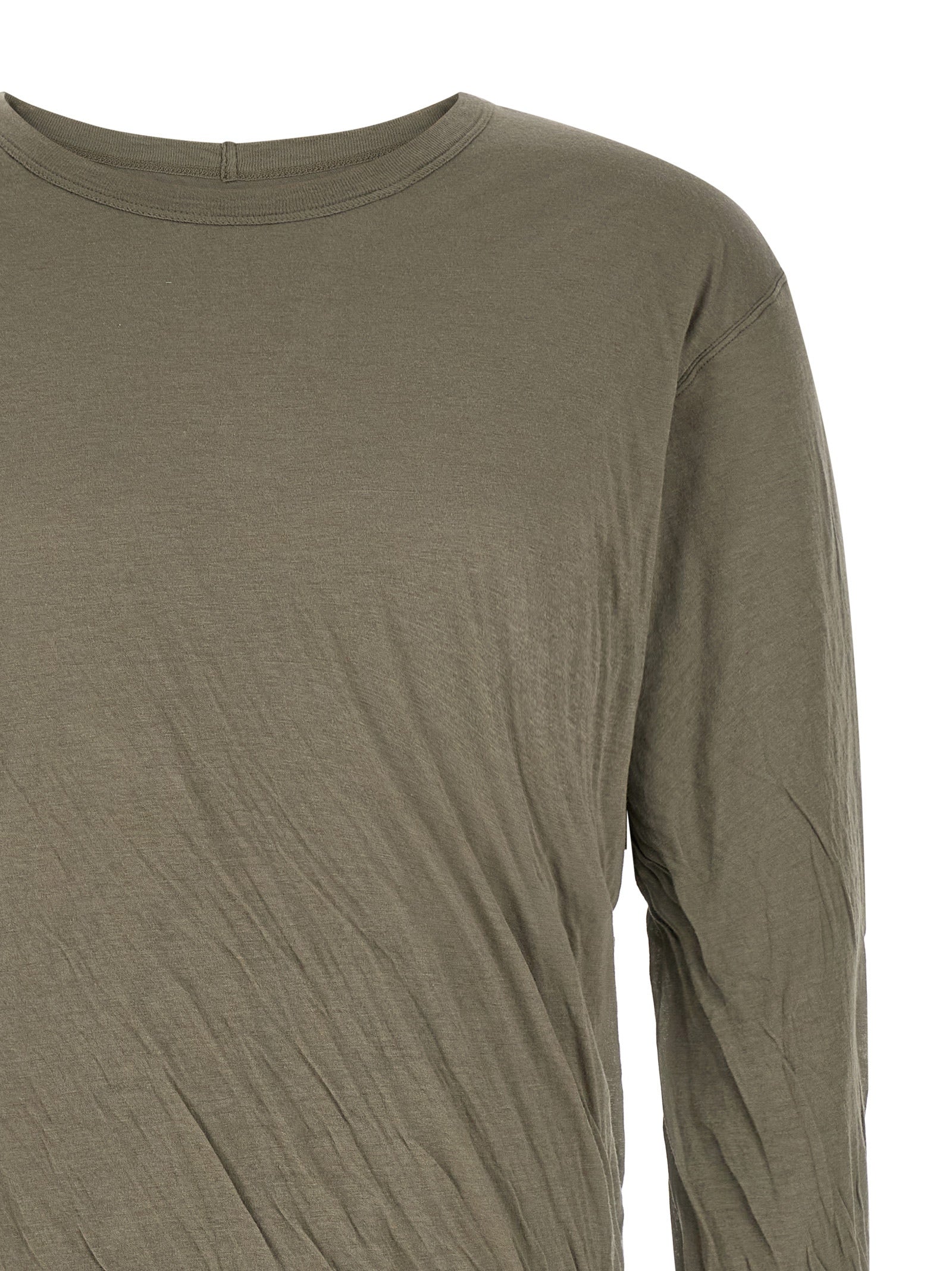 Rick Owens Gray Cotton T-Shirt