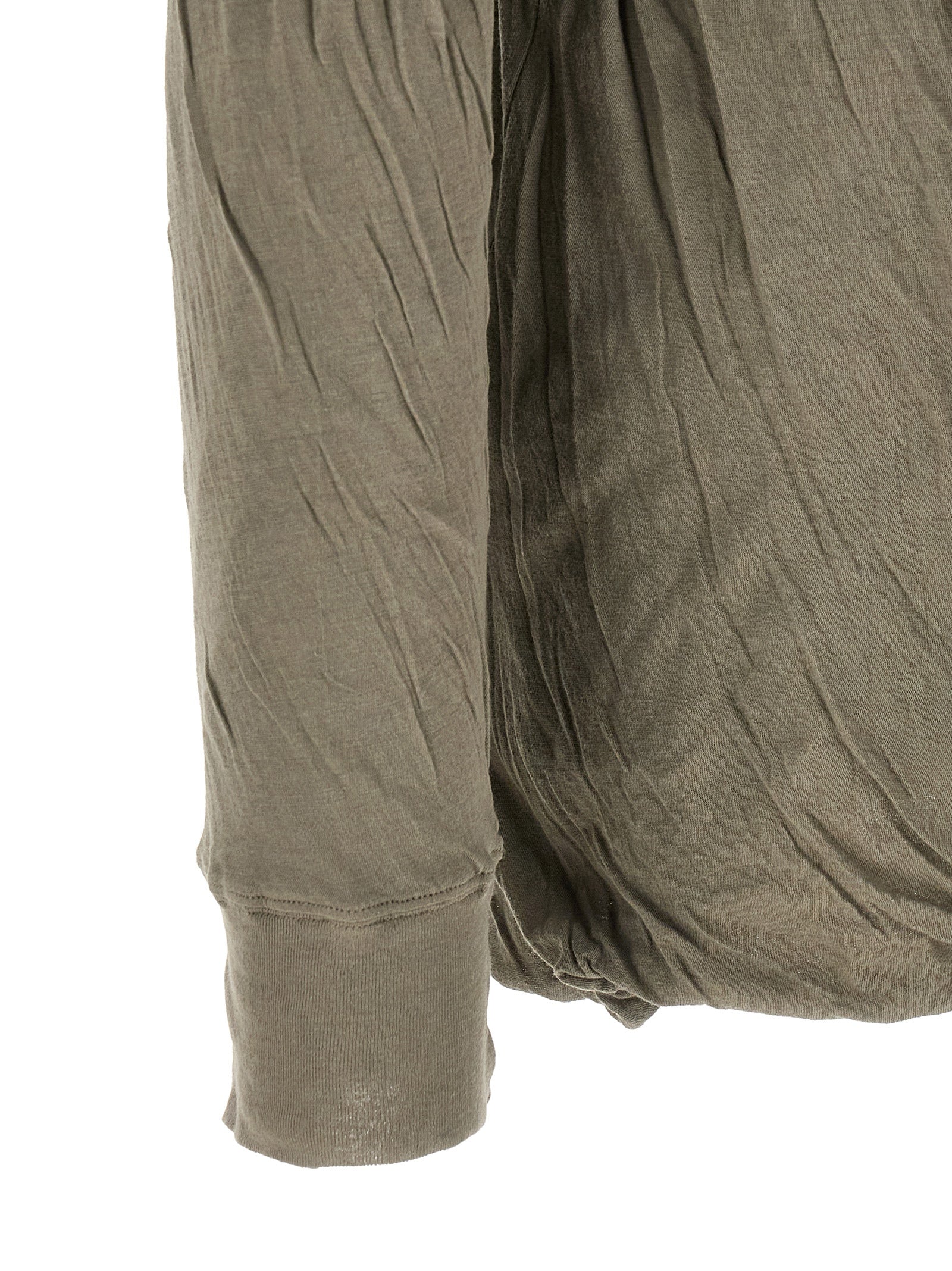 Rick Owens Gray Cotton T-Shirt