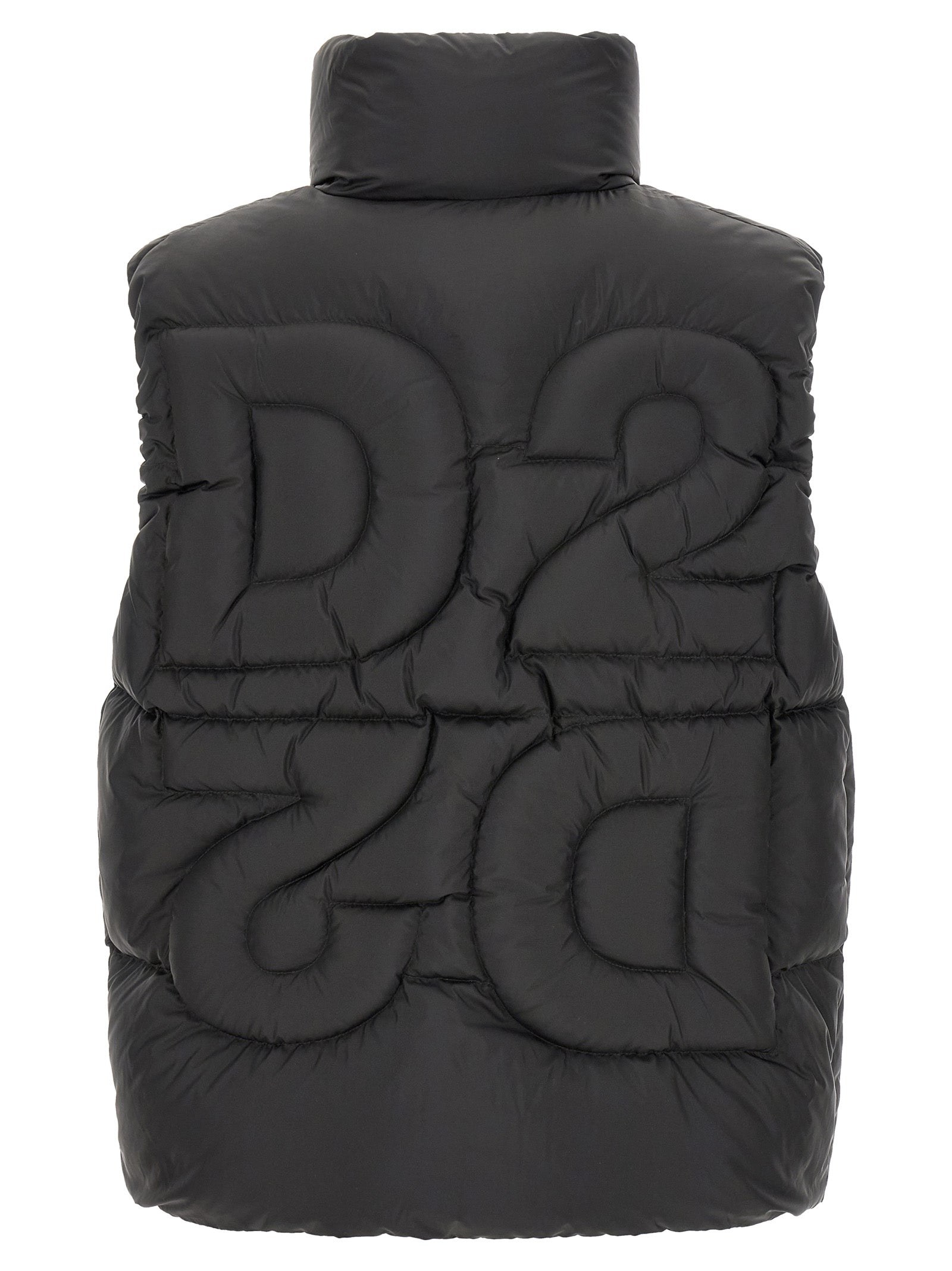 Dsquared² Black Polyester Sleeveless Jacket