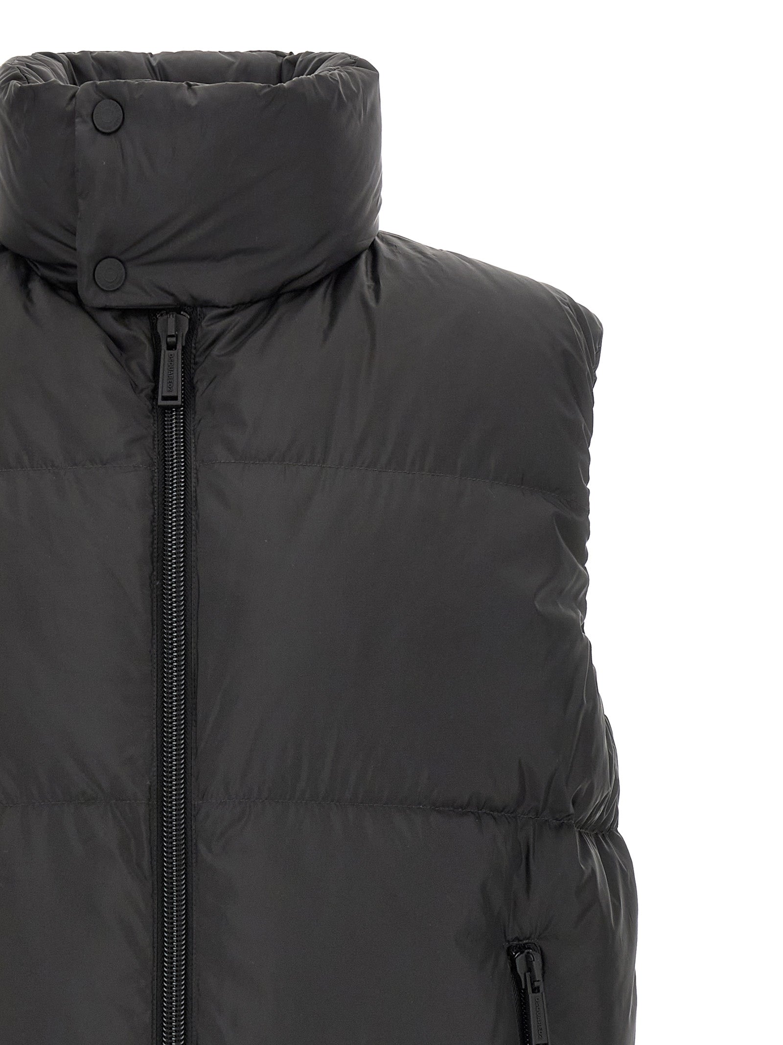 Dsquared² Black Polyester Sleeveless Jacket