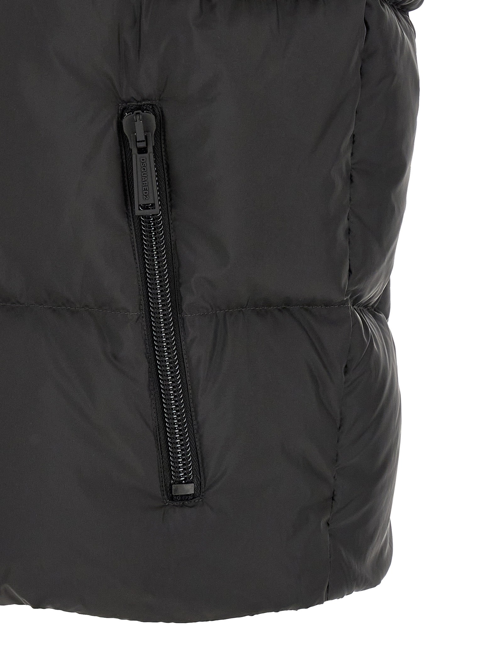 Dsquared² Black Polyester Sleeveless Jacket