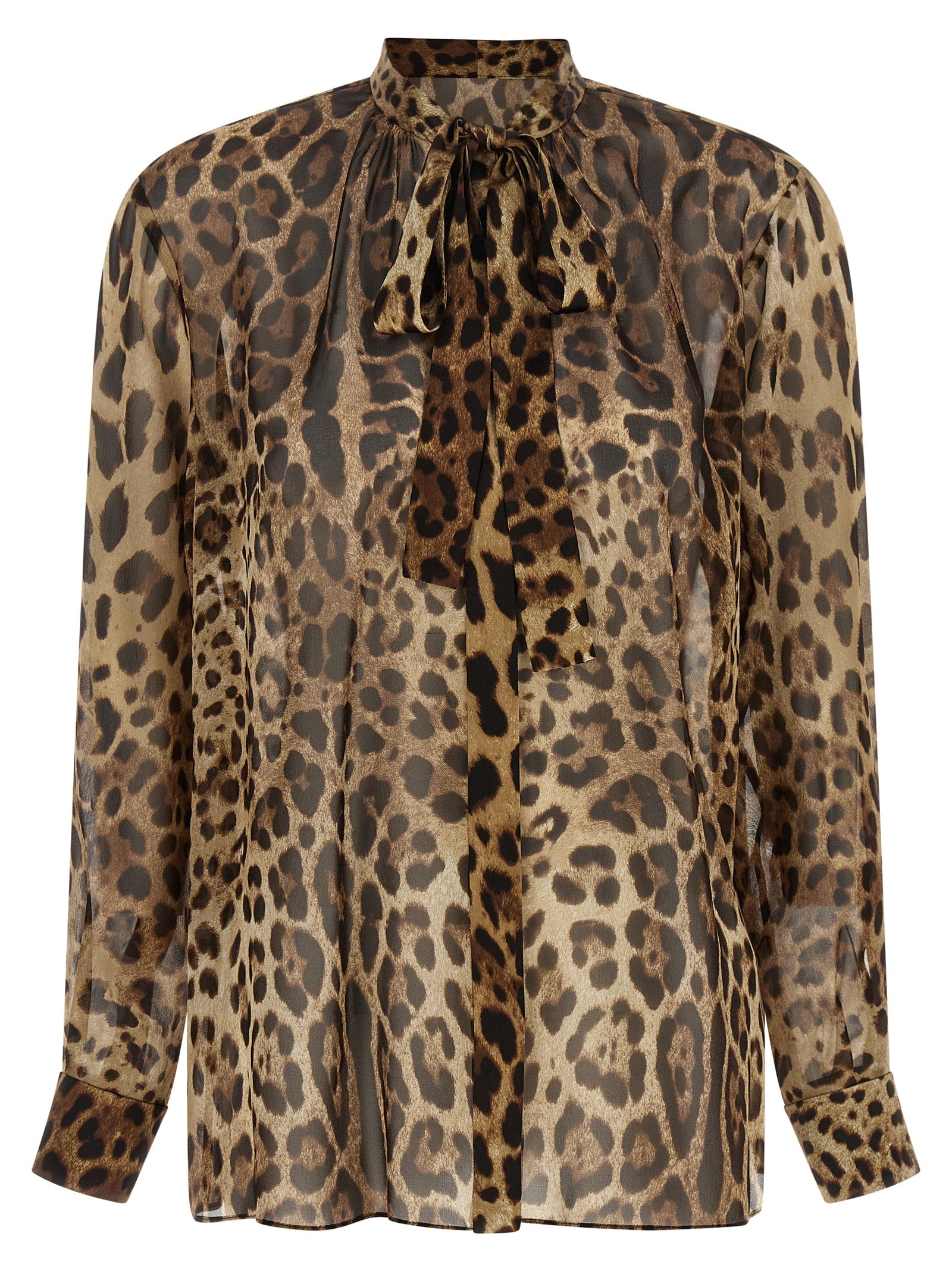 Dolce & Gabbana Brown Silk Blouse