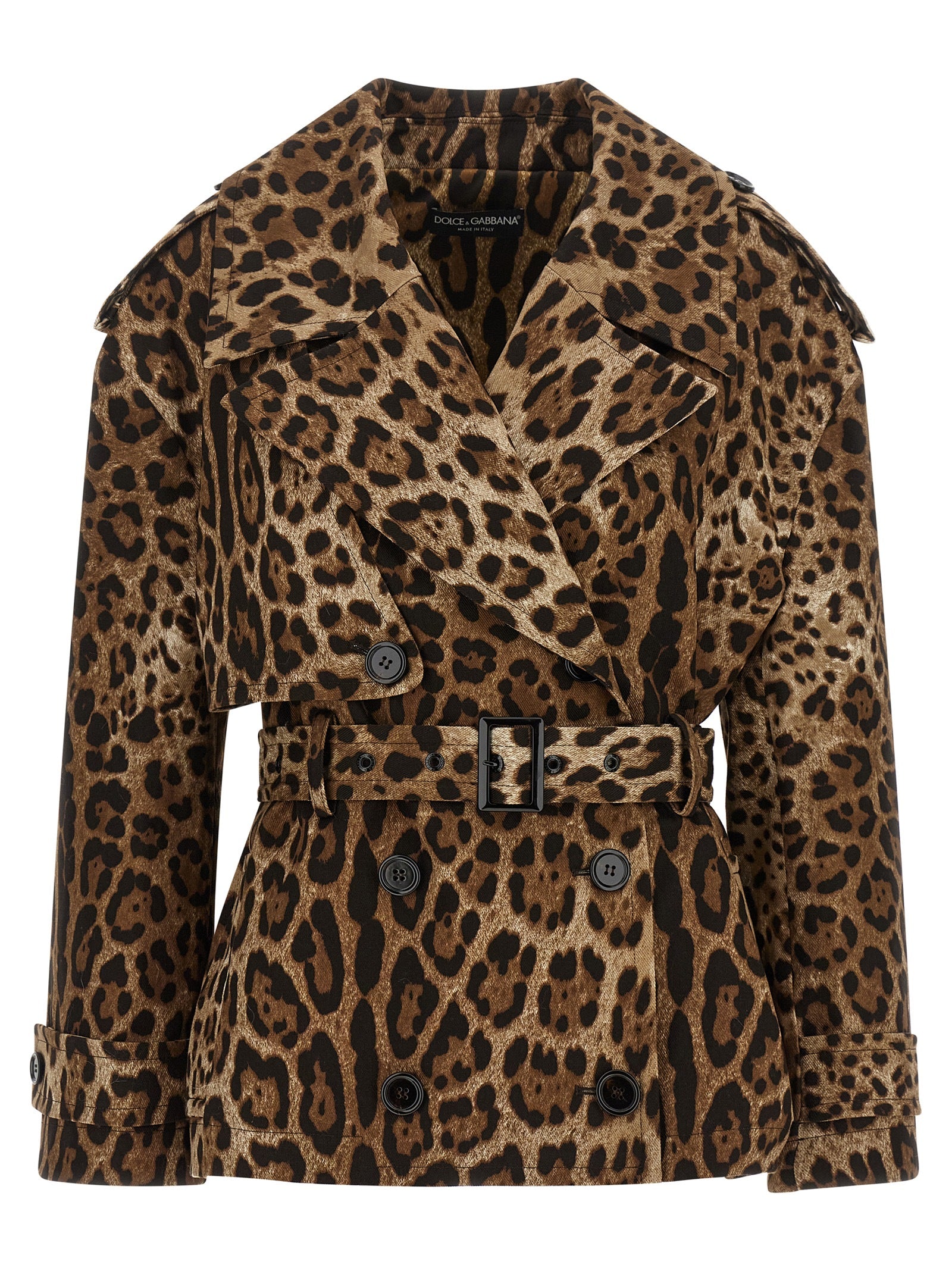 Dolce & Gabbana Brown Cotton Coat
